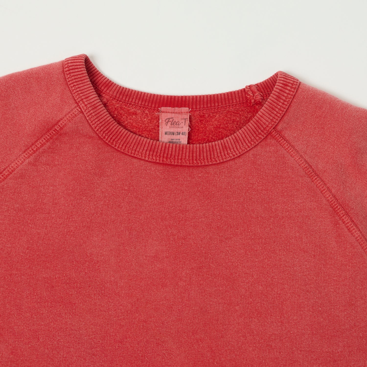 Flea-T 1950s Raglan Sleeve Sweatshirt - Red