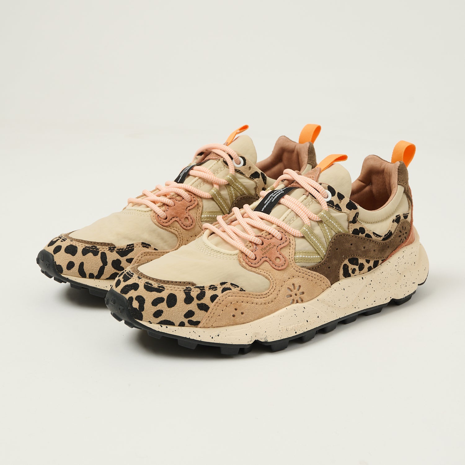 Flower Mountain Yamano 3 Suede/Nylon Sneaker - Beige/Milk/Light Brown