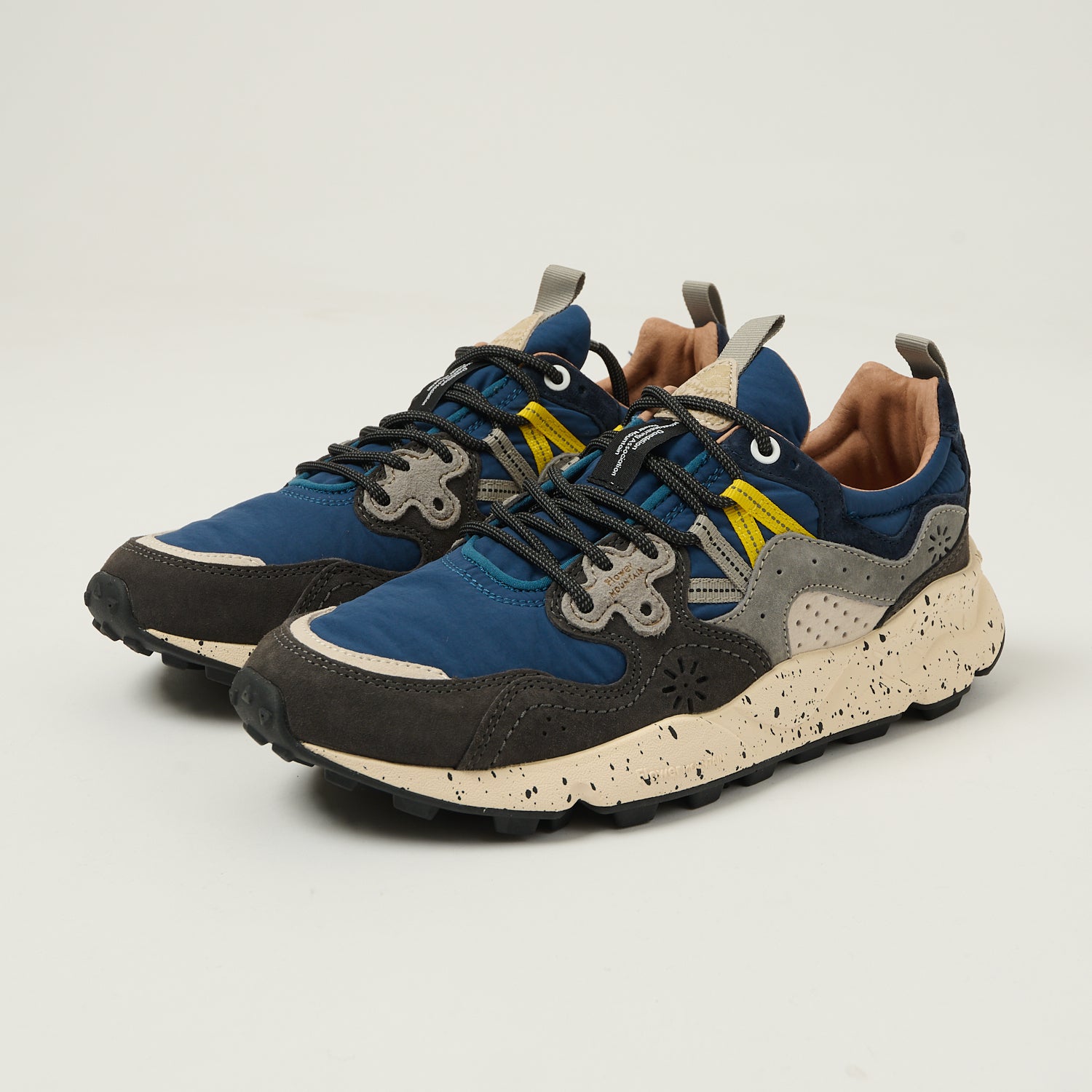 Flower Mountain Yamano 3 Suede/Nylon Sneaker - Grey/Navy