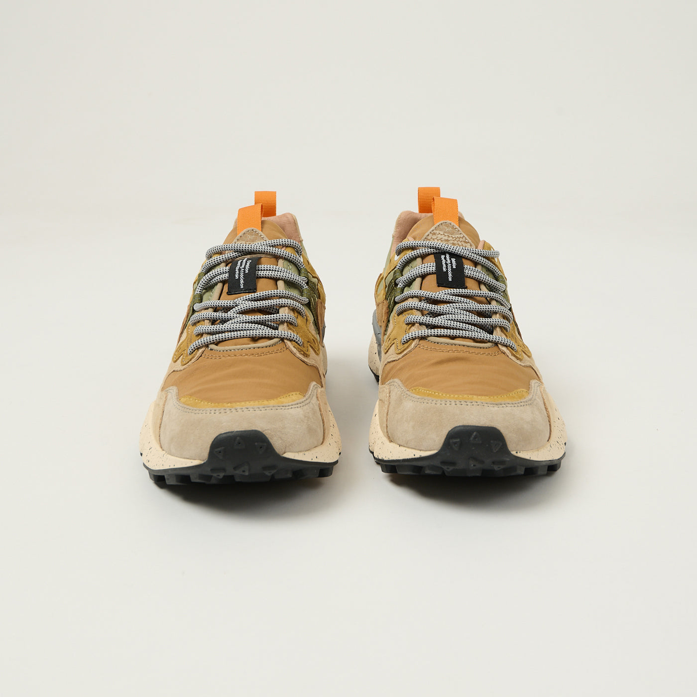 Flower Mountain Yamano 3 Suede/Nylon Sneaker - Grey/Light Brown/Beige