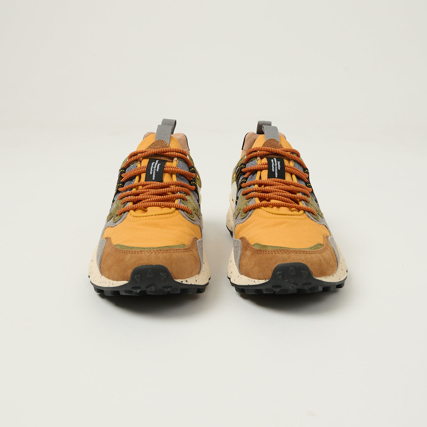 Flower Mountain Yamano 3 Suede/Nylon Sneaker - Warm Brown/Mustard