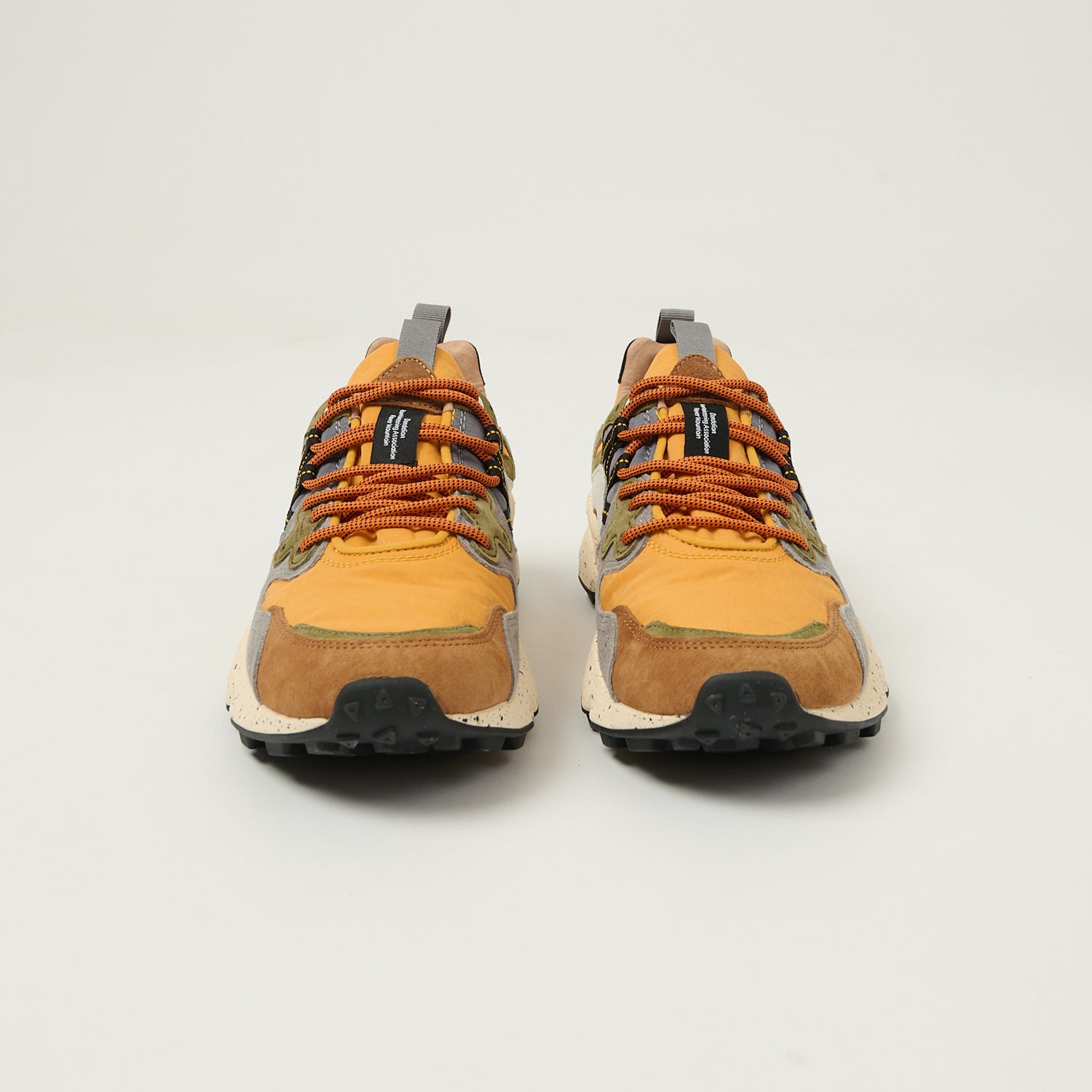 Flower Mountain Yamano 3 Suede/Nylon Sneaker - Warm Brown/Mustard