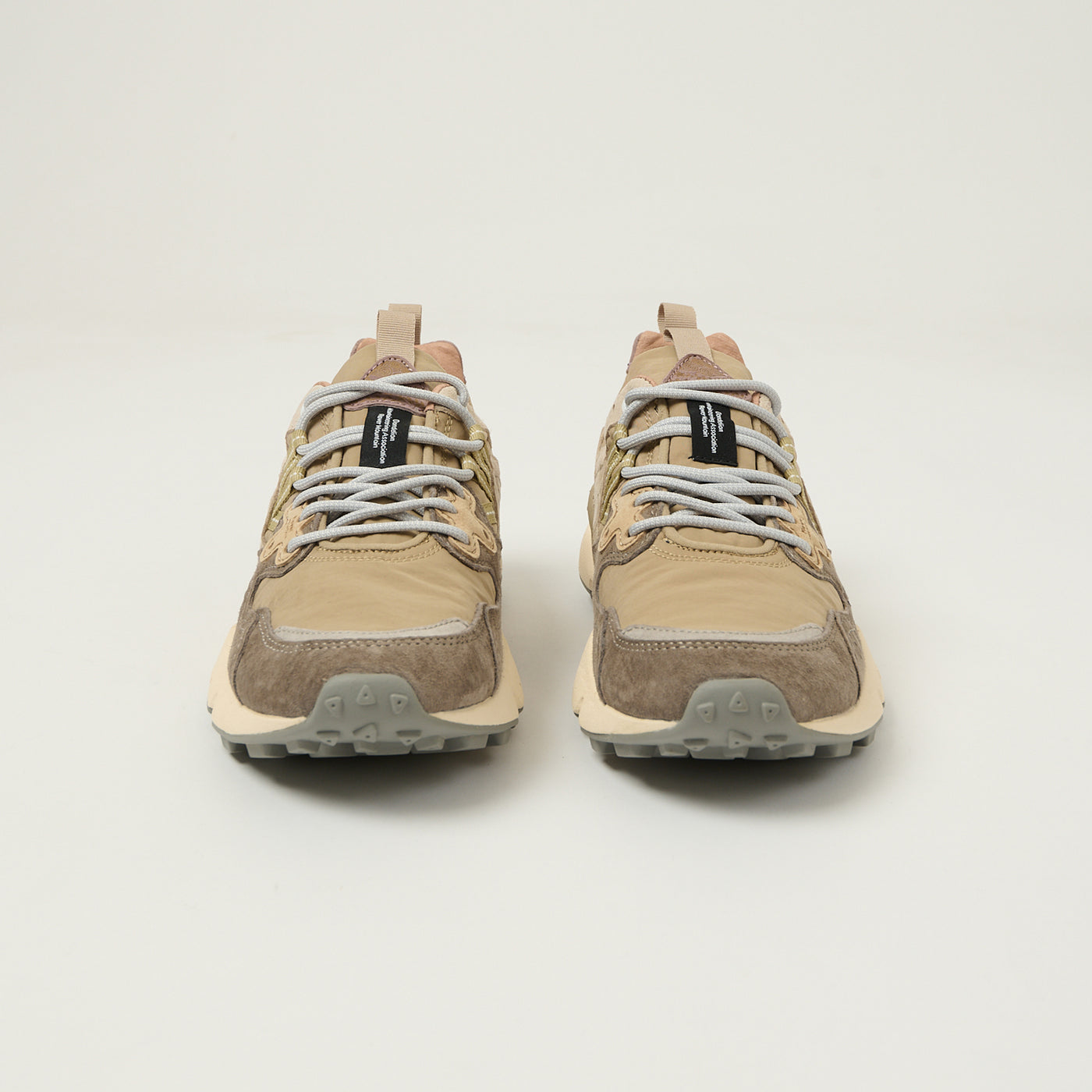 Flower Mountain Yamano 3 Suede/Nylon Sneaker - Grey/Mud/Off White