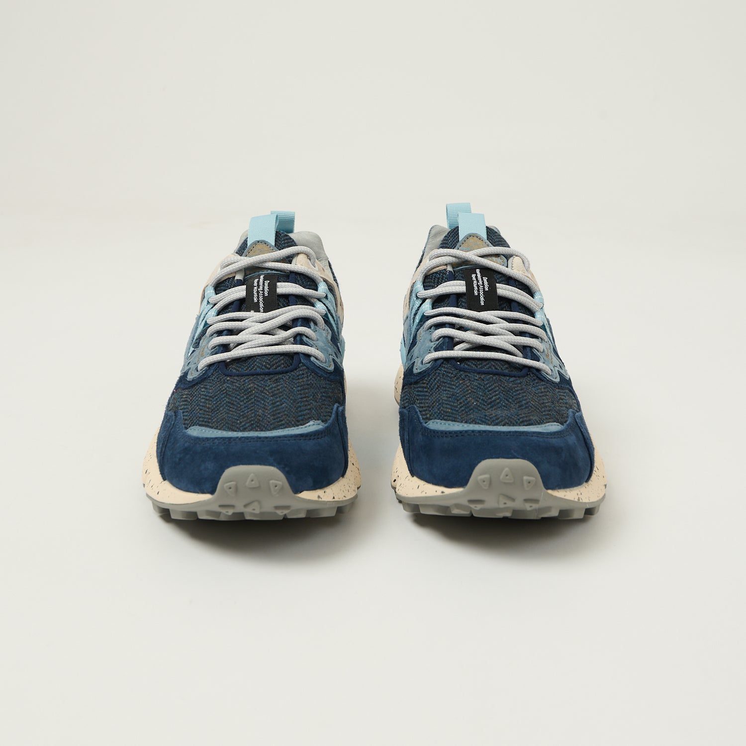 Flower Mountain Yamano 3 Suede/Woolen Knit - Black/Light Blue/Off White