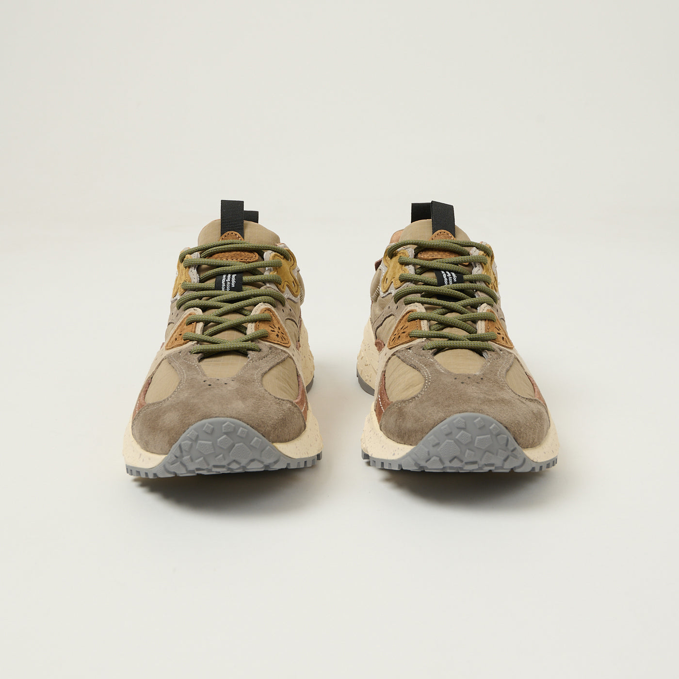 Flower Mountain Wave Suede/Nylon Sneaker - Light Grey/Brown