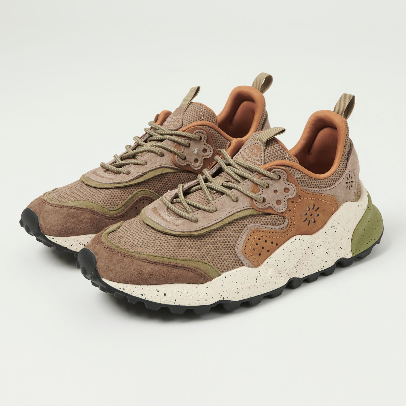 Flower Mountain 'Kotetsu Man' Suede/Nylon Net Sneaker - Brown Khaki