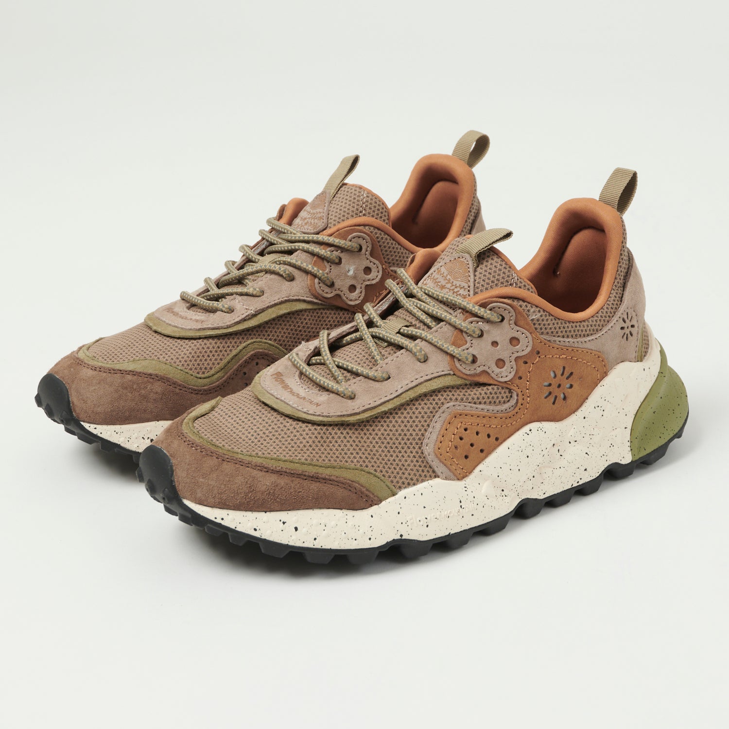 Flower Mountain 'Kotetsu Man' Suede/Nylon Net Sneaker - Brown Khaki
