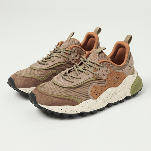 Flower Mountain 'Kotetsu Man' Suede/Nylon Net Sneaker - Brown Khaki