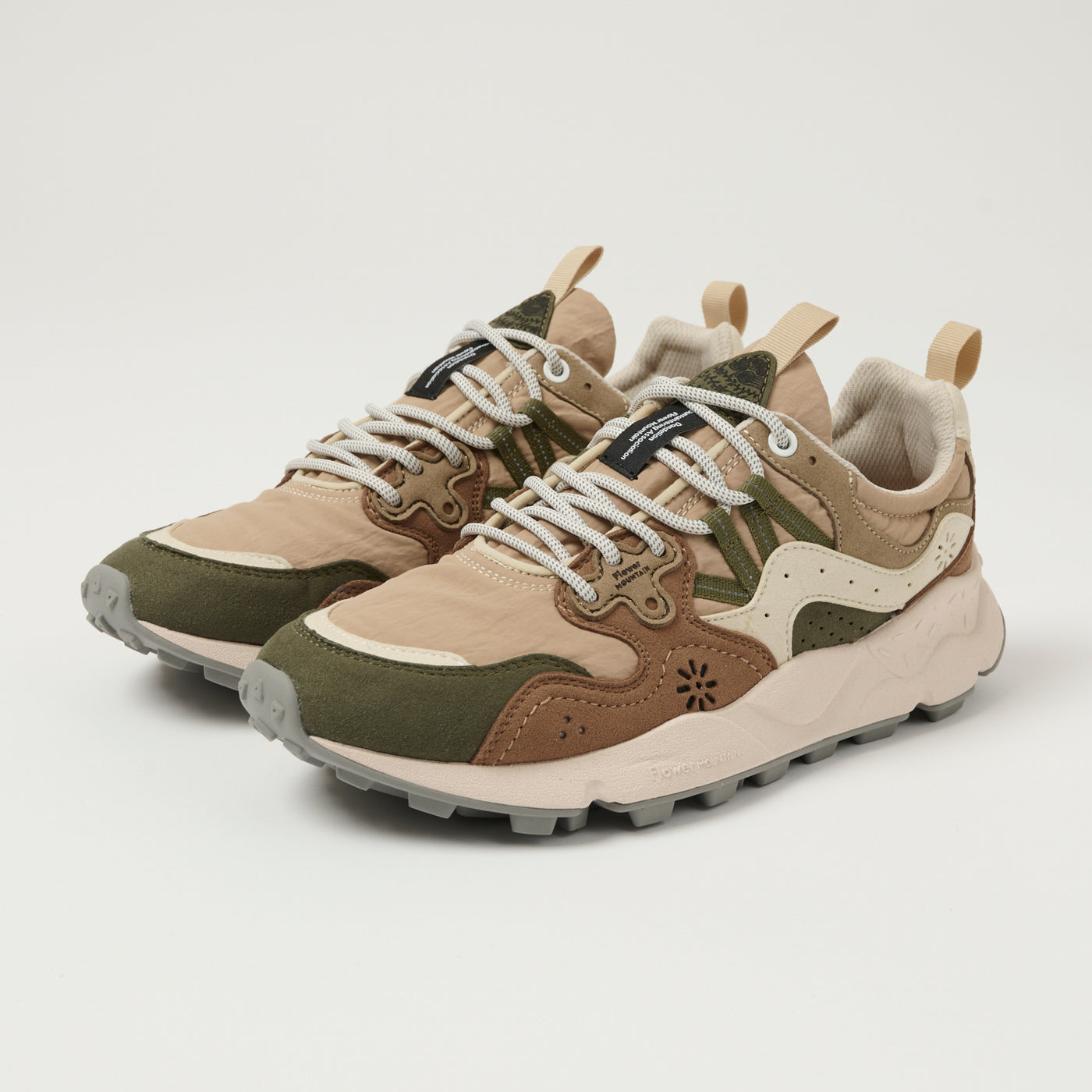 Flower Mountain Yamano 3 'Kaiso' Eco Suede Sneaker - Dark Grey/Sand