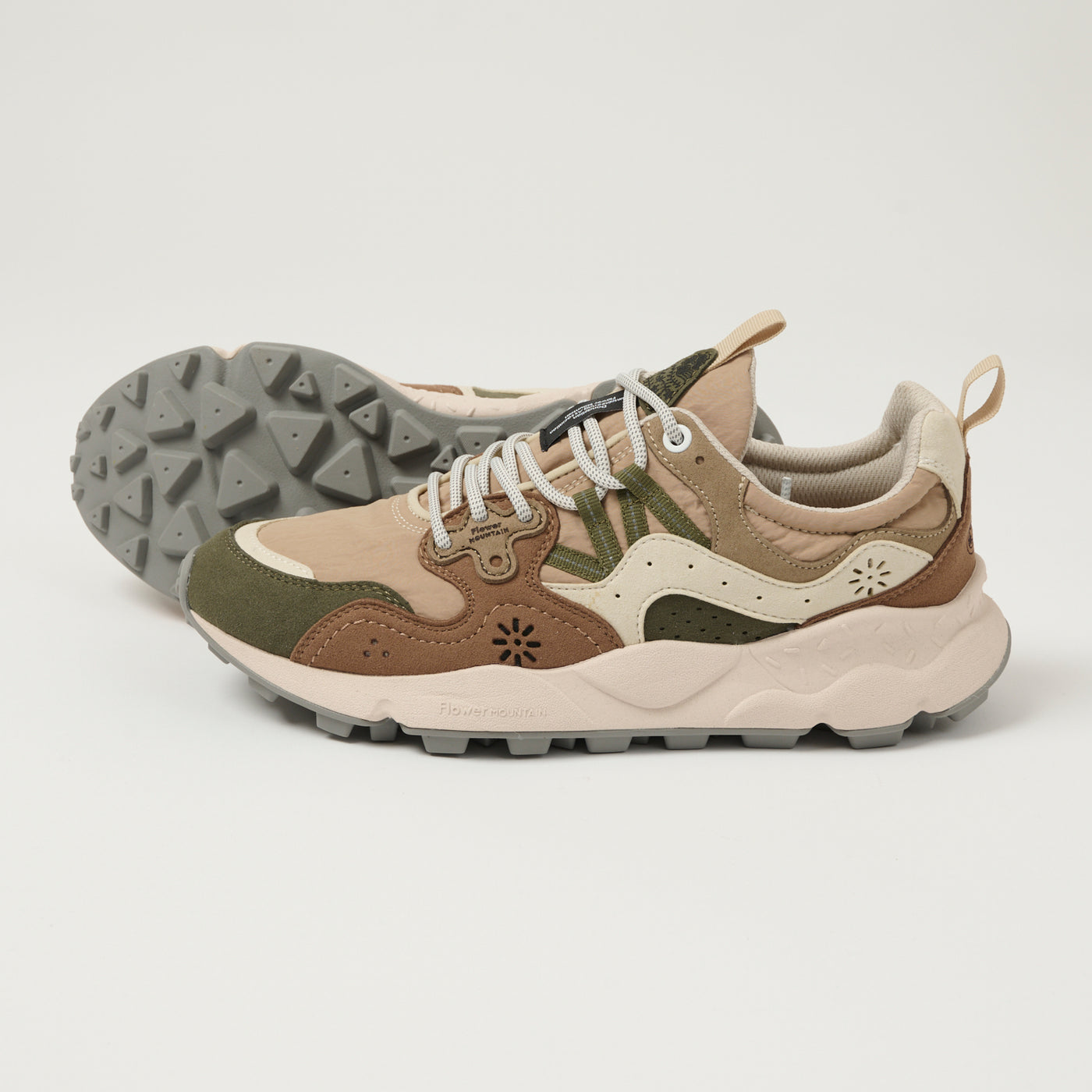 Flower Mountain Yamano 3 'Kaiso' Eco Suede Sneaker - Dark Grey/Sand