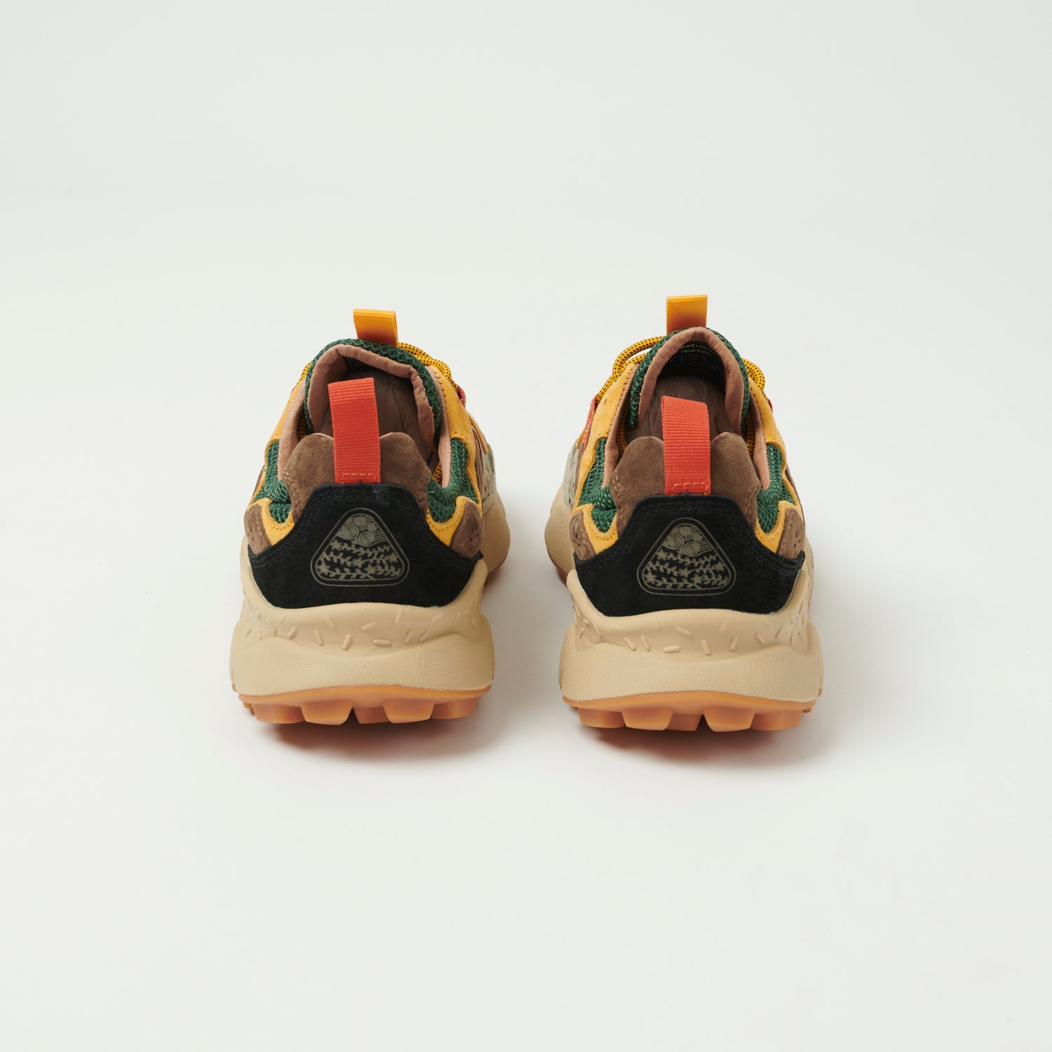 Flower Mountain Yamano 3 Suede/Nylon Sneaker - Taupe/Green/Ocra