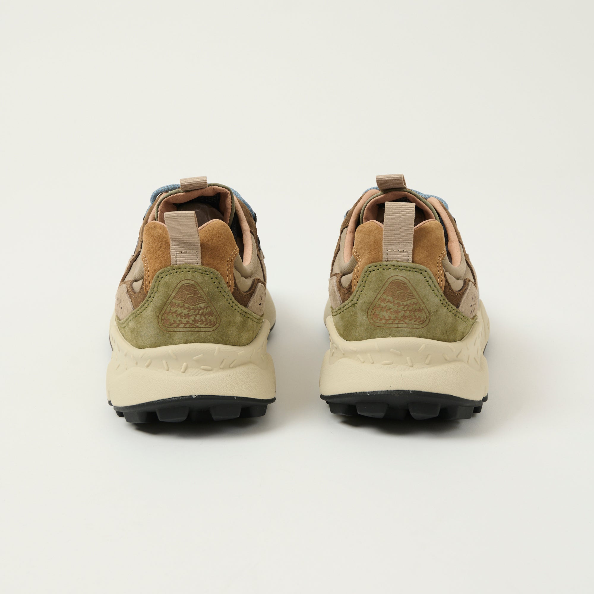 Flower Mountain Yamano 3 Man Suede/Nylon Sneaker - Military/Grey/Light Brown