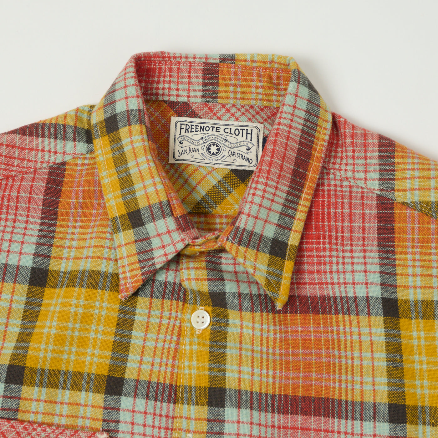 Freenote Cloth 'Benson' Palomar Wool Plaid Shirt - Yellow