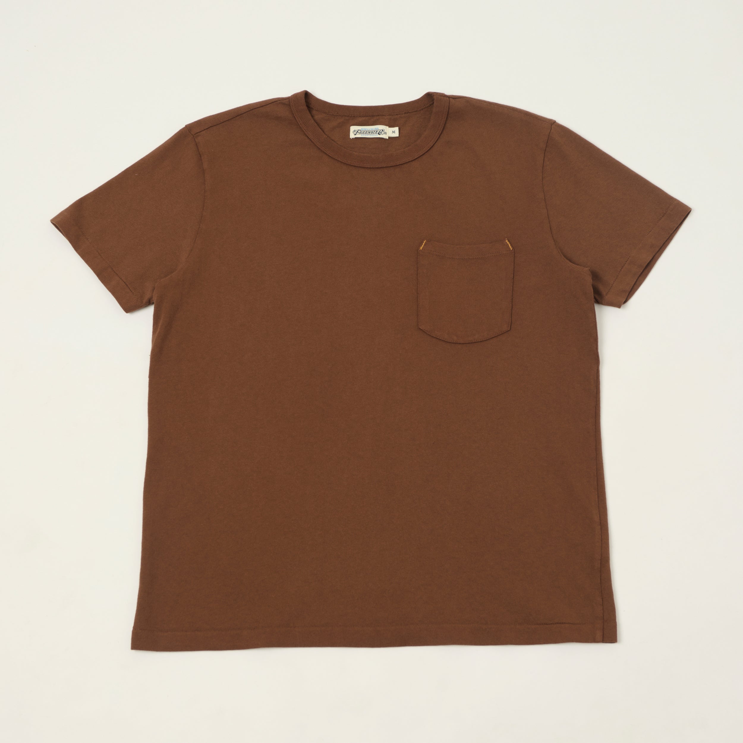 Freenote Cloth 13oz Pocket T-Shirt - Chocolate