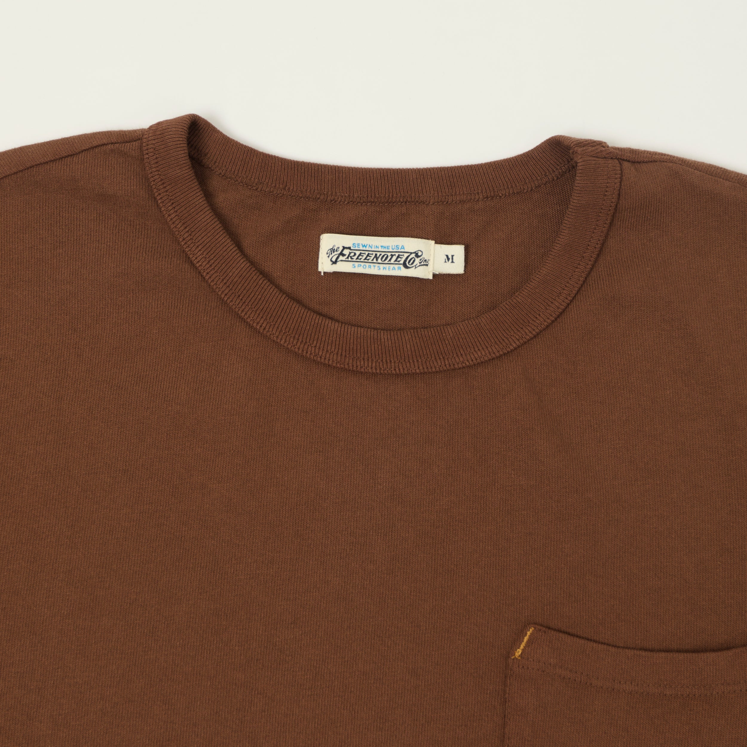 Freenote Cloth 13oz Pocket T-Shirt - Chocolate