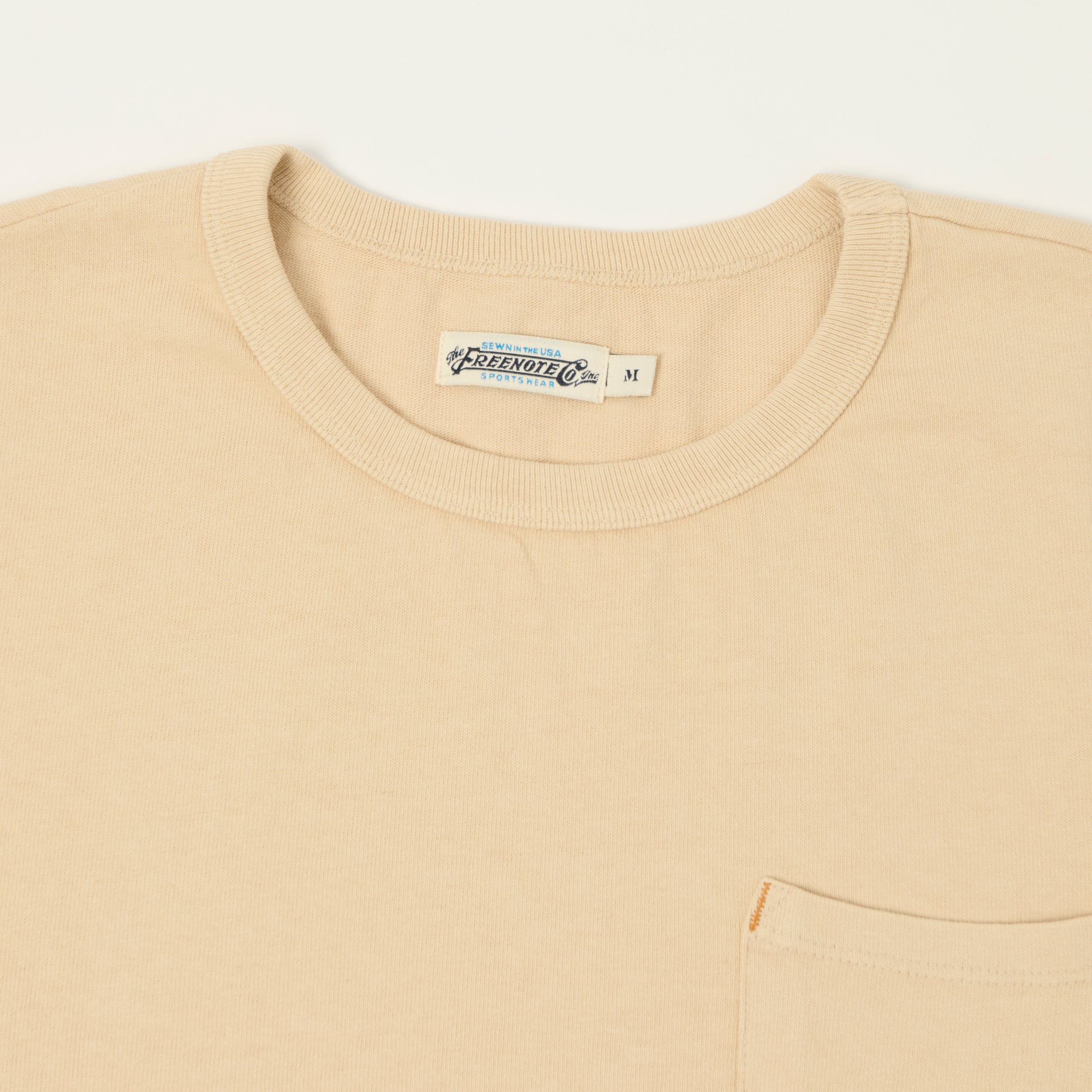Freenote Cloth 13oz Pocket T-Shirt - Cream