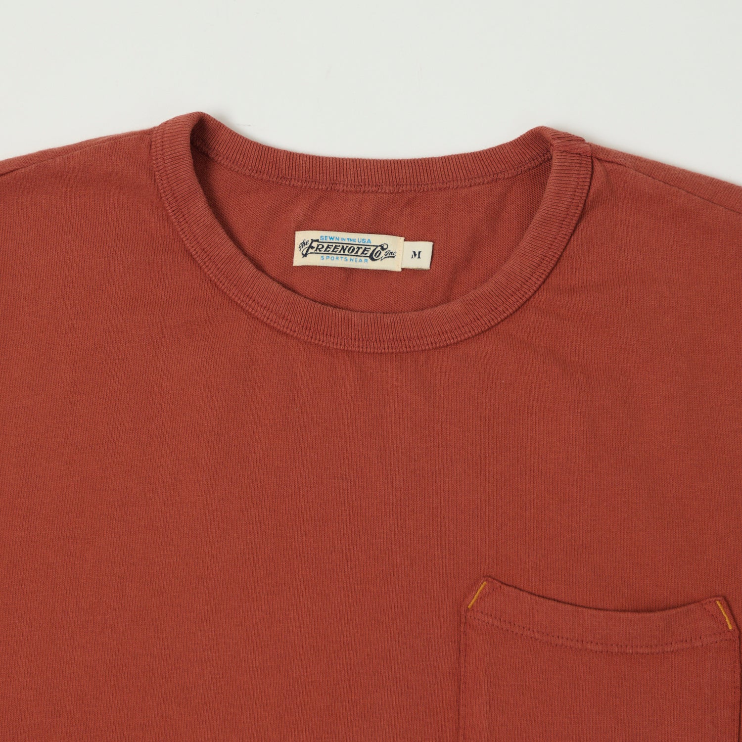 Freenote Cloth Heavyweight 13oz Pocket T-Shirt - Rust