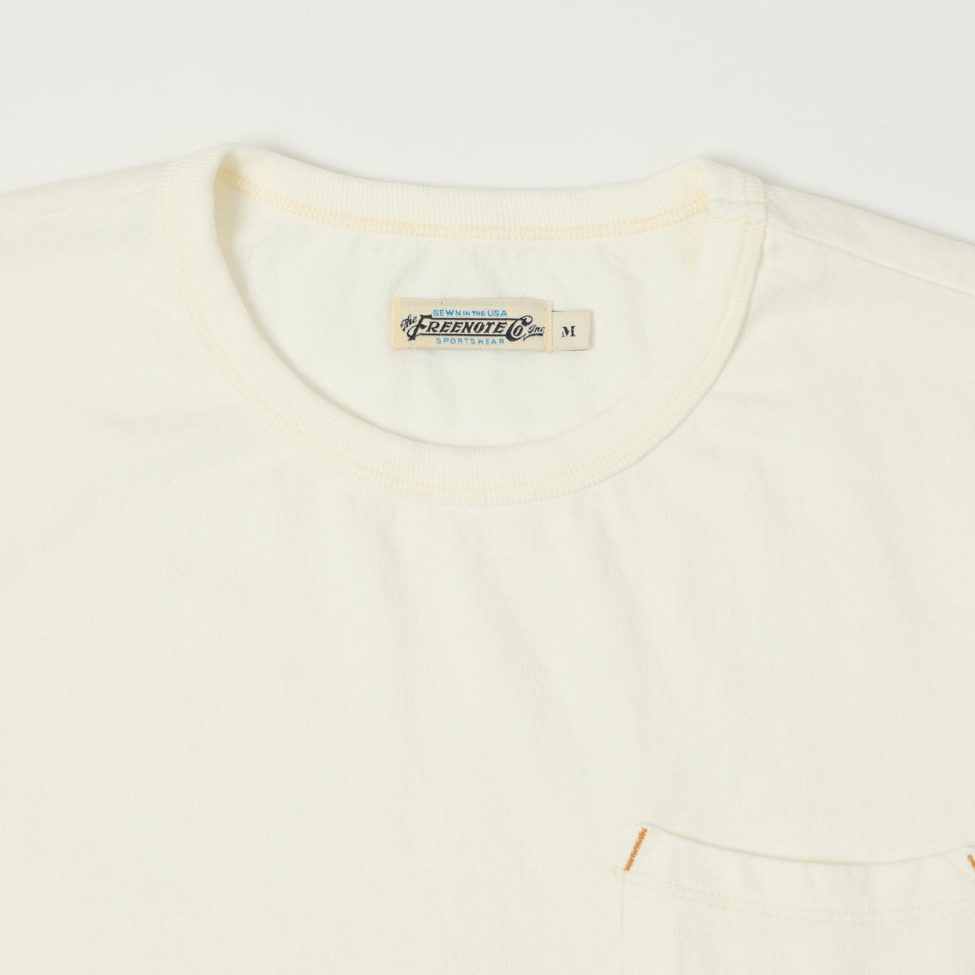 Freenote Cloth Heavyweight 13oz Pocket T-Shirt - White