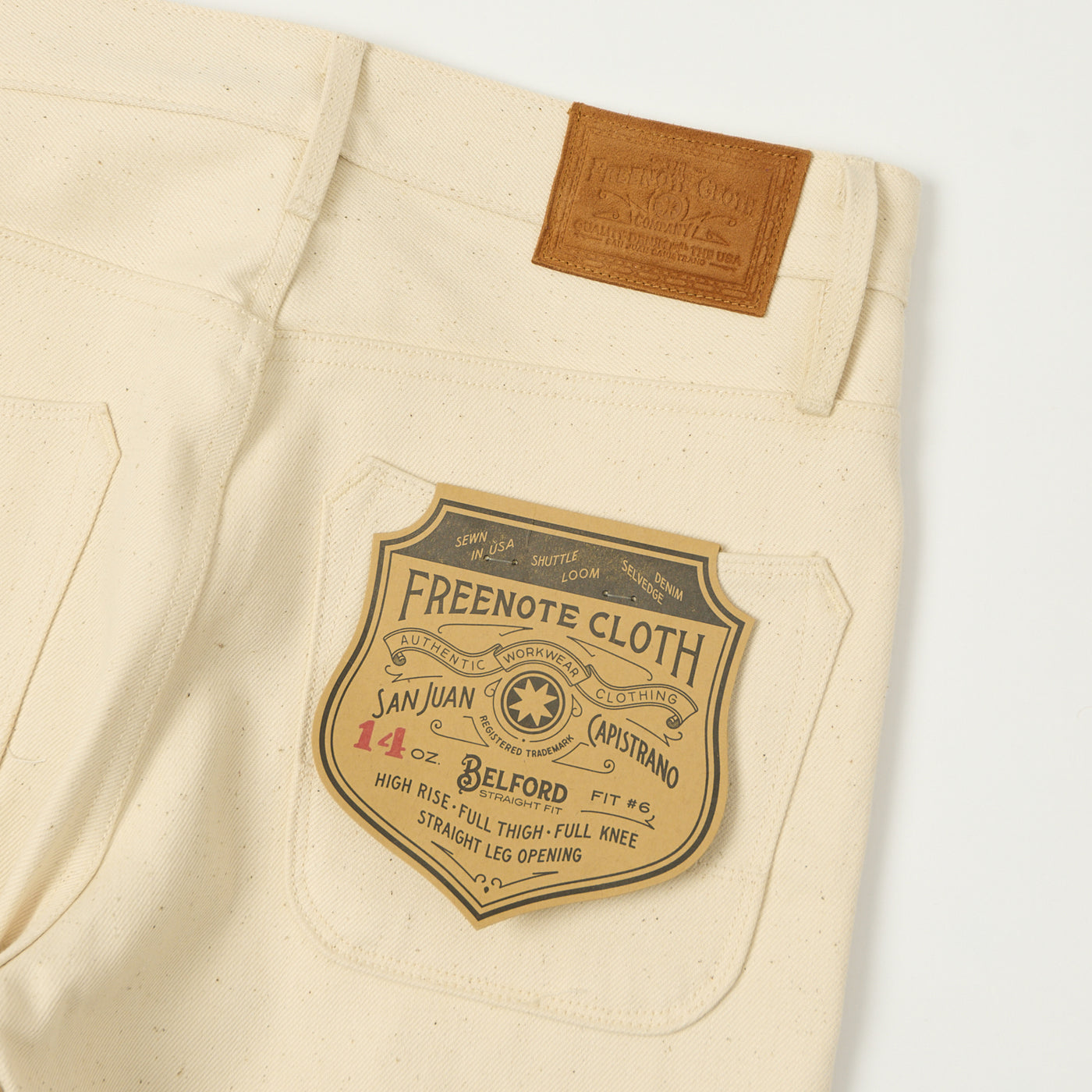 Freenote Cloth 'Belford' 14oz Straight Fit Jeans - Ecru