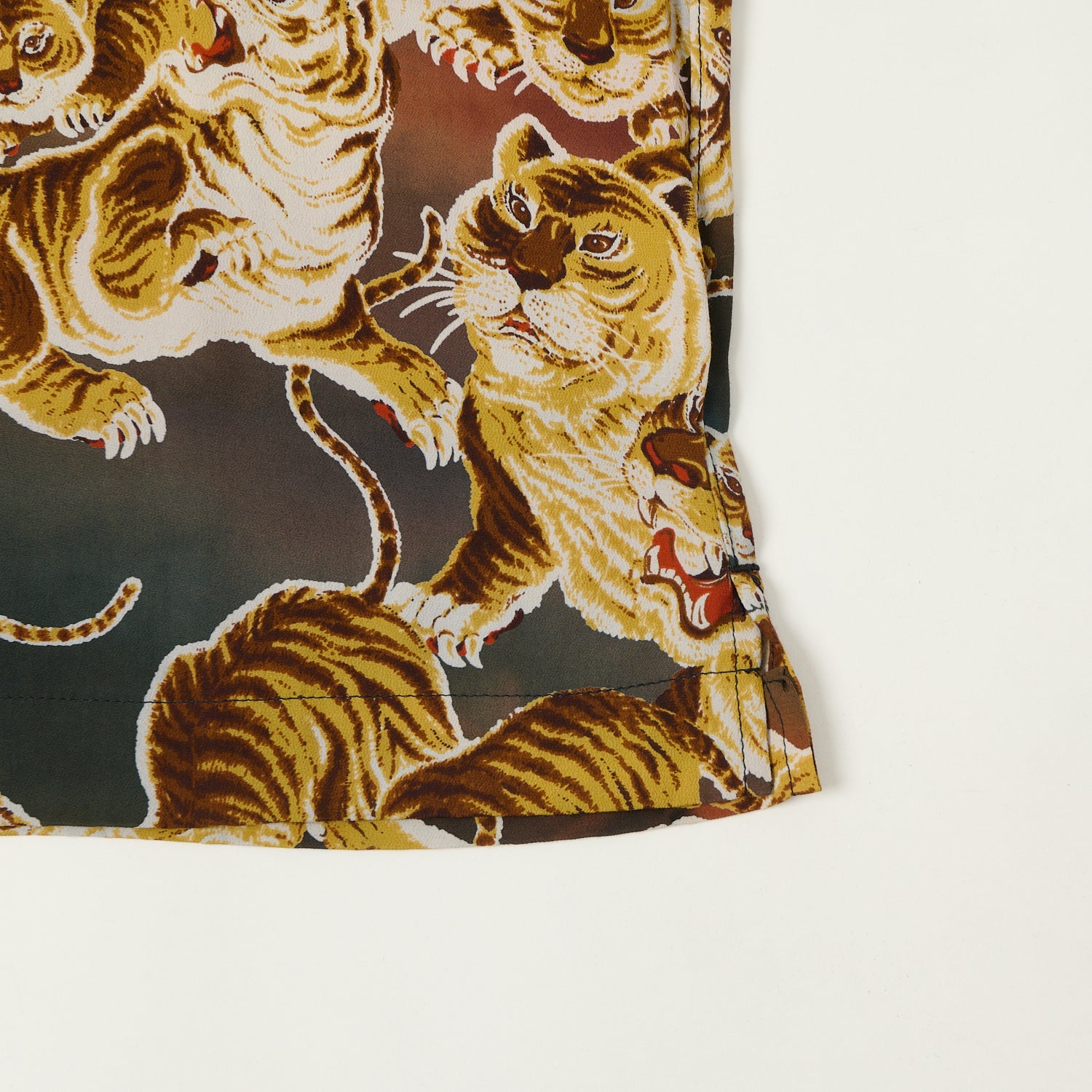Freenote Cloth 'Cayucos Painted Tigers' Short Sleeve Shirt - Orange