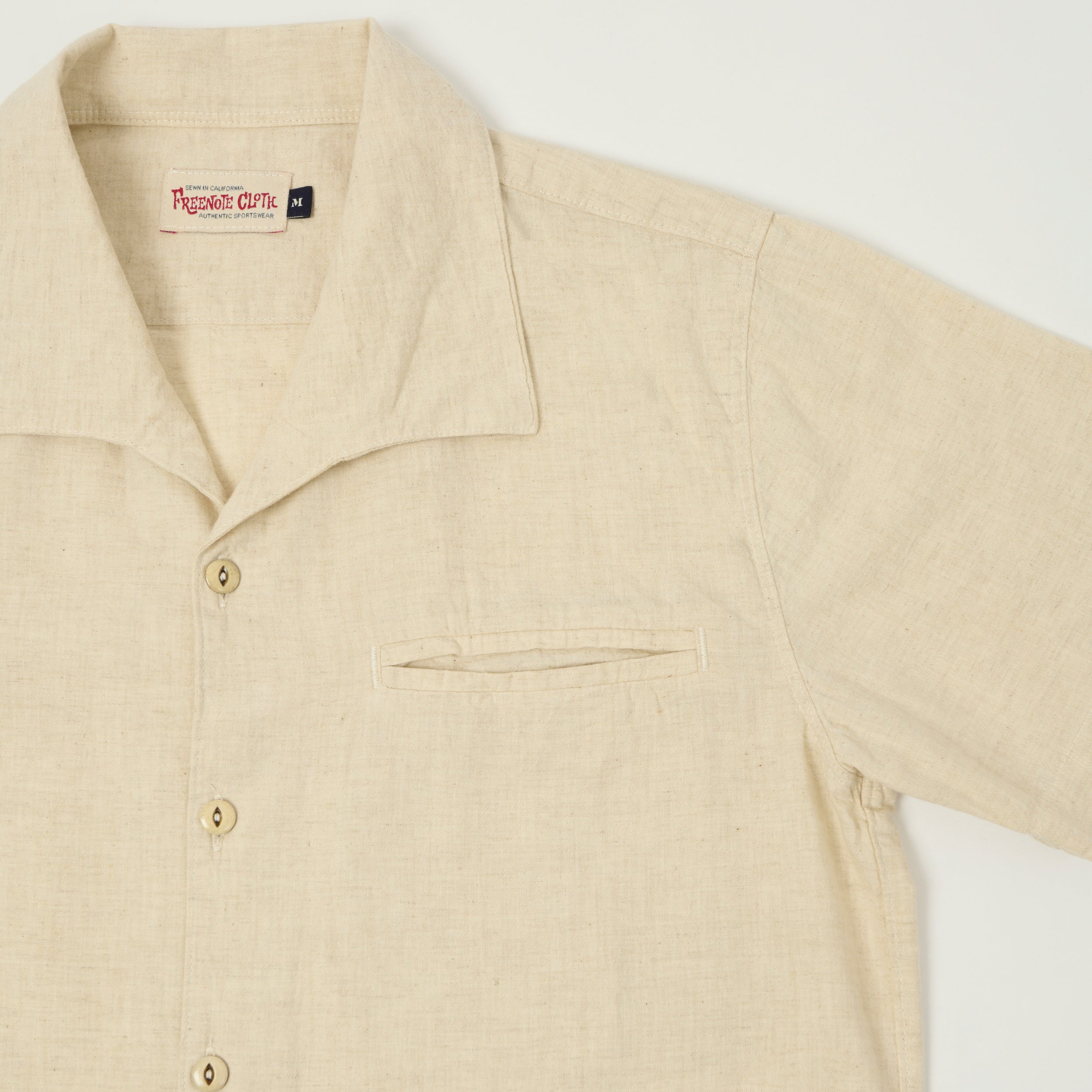 Freenote Cloth 'Cayucos' Short Sleeve Shirt - Sand