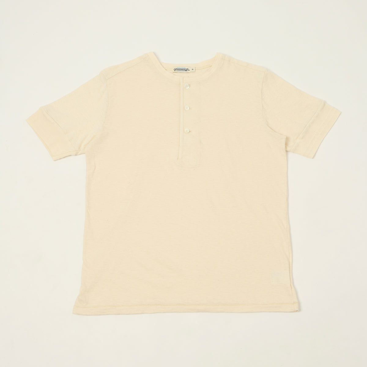 Freenote Cloth 'Fairmont' Short Sleeve Henley - Natural