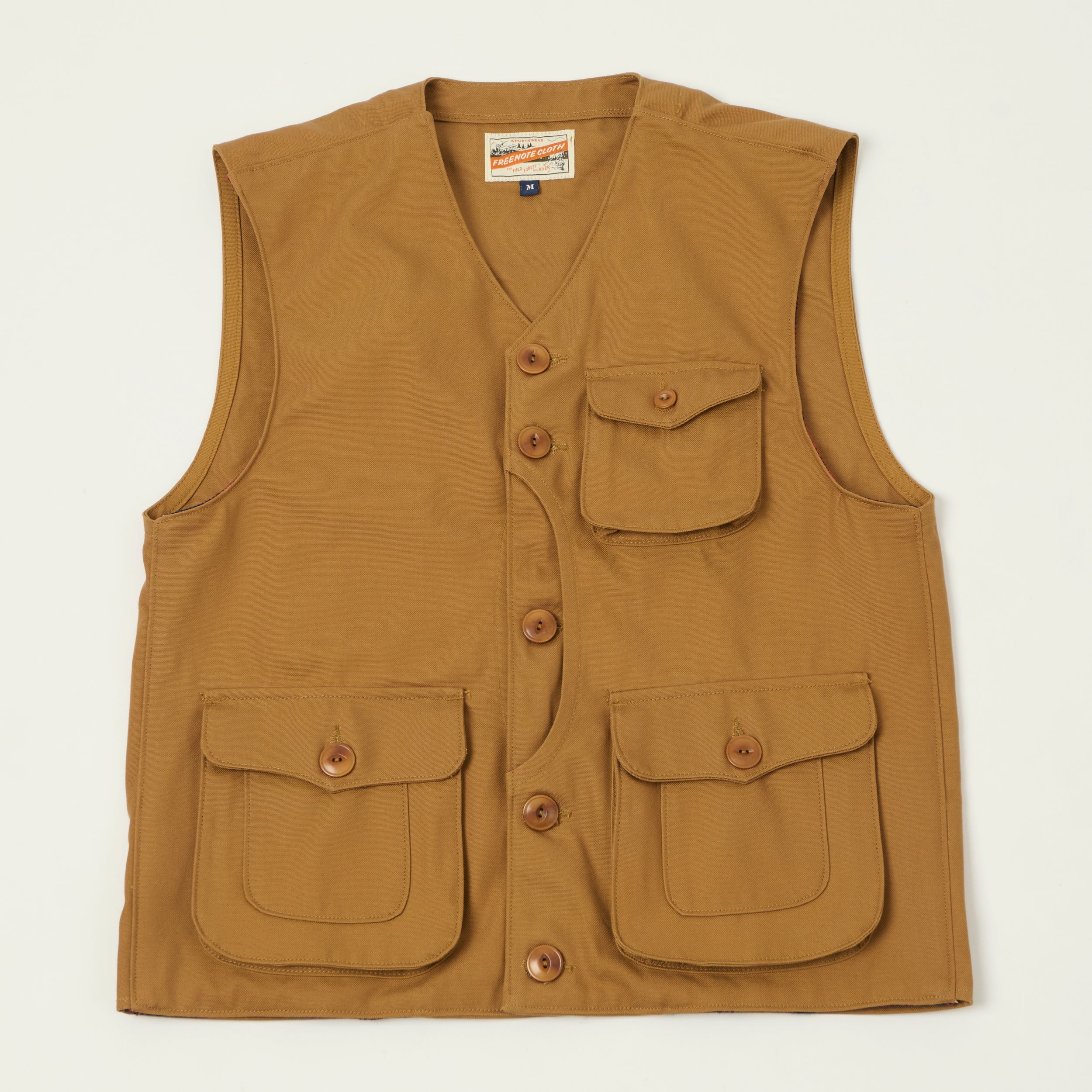 Freenote Cloth 'Keynot' Duck Canvas Hunting Vest - Brown