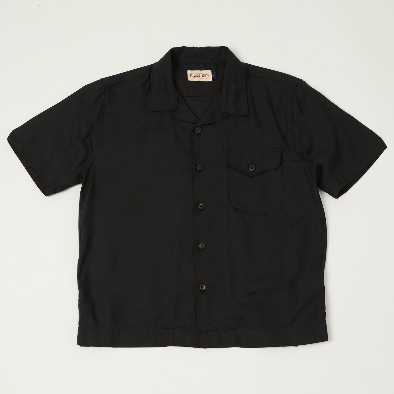 Freenote Cloth 'Jove' Short Sleeve Shirt - Black
