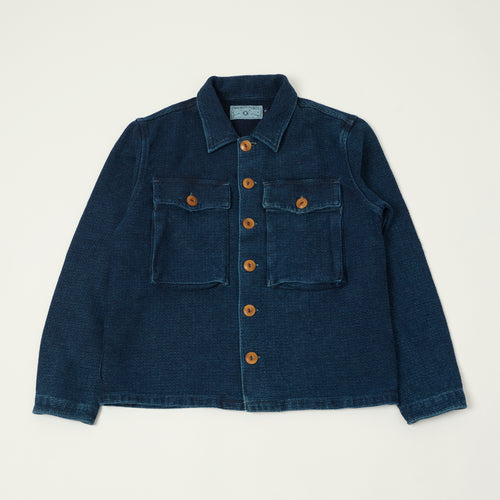 Freenote Cloth 'Midway' Indigo Sashiko Jacket - Rinsed