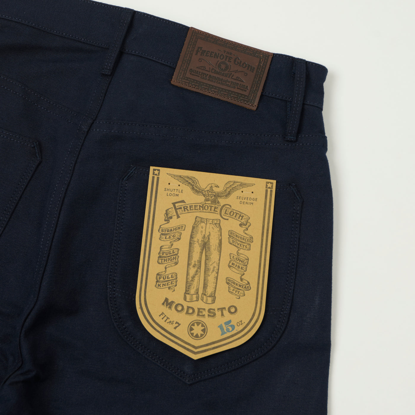 Freenote Cloth 'Modesto' 15oz Duck Canvas Trouser - Navy