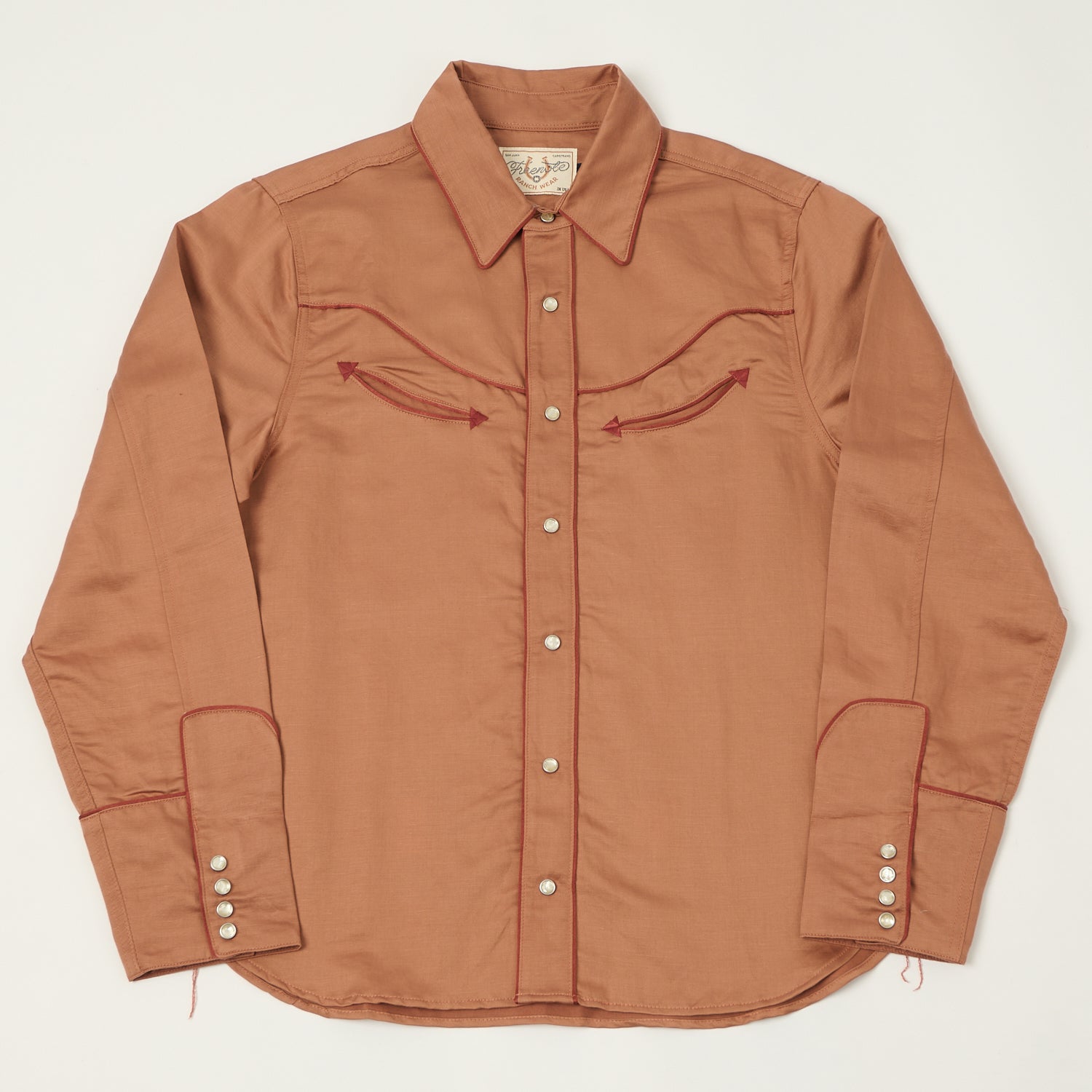 Freenote Cloth 'Rambler Honky Tonk' Western Shirt - Terracotta