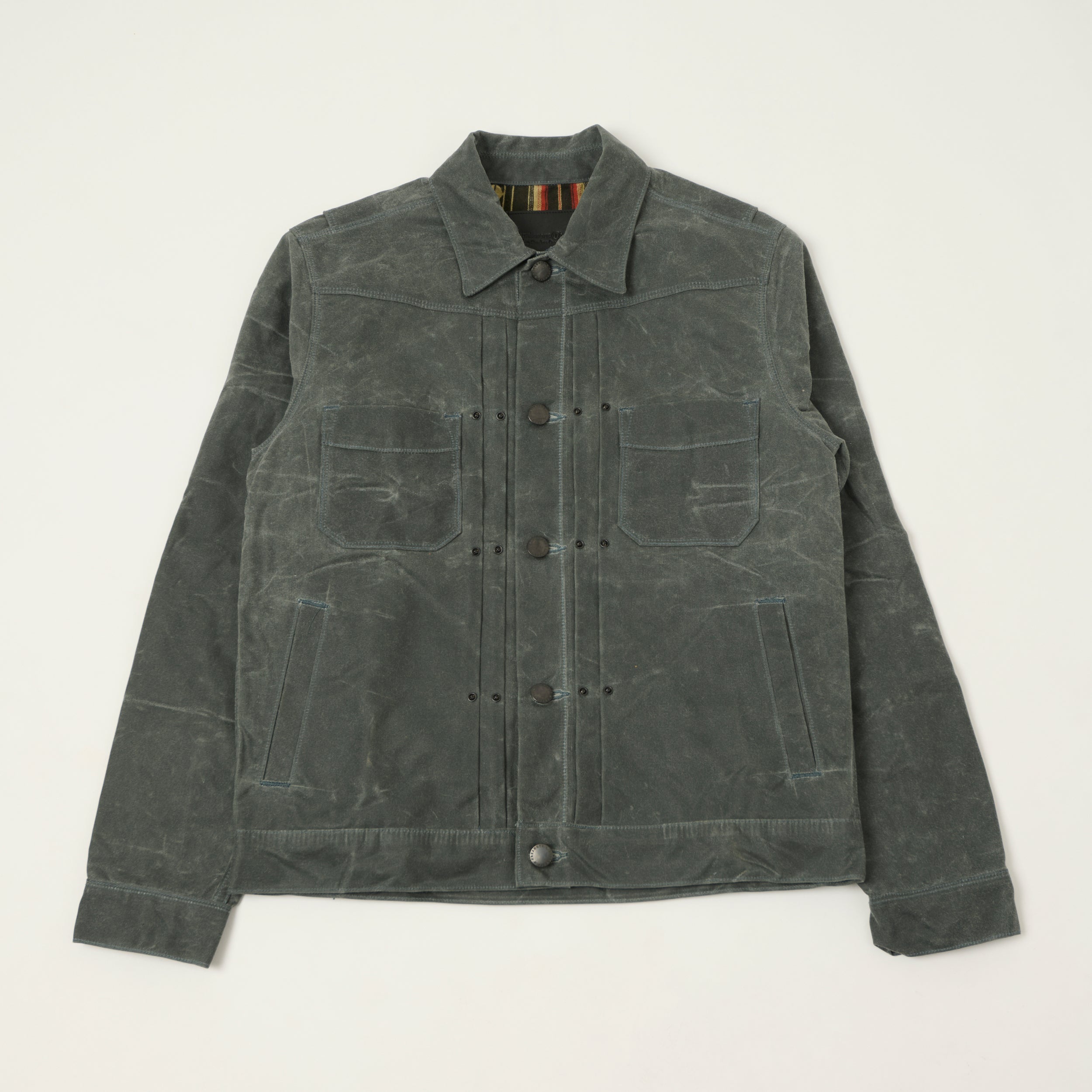 Freenote Cloth 'Riders' Waxed Canvas Jacket - Charcoal