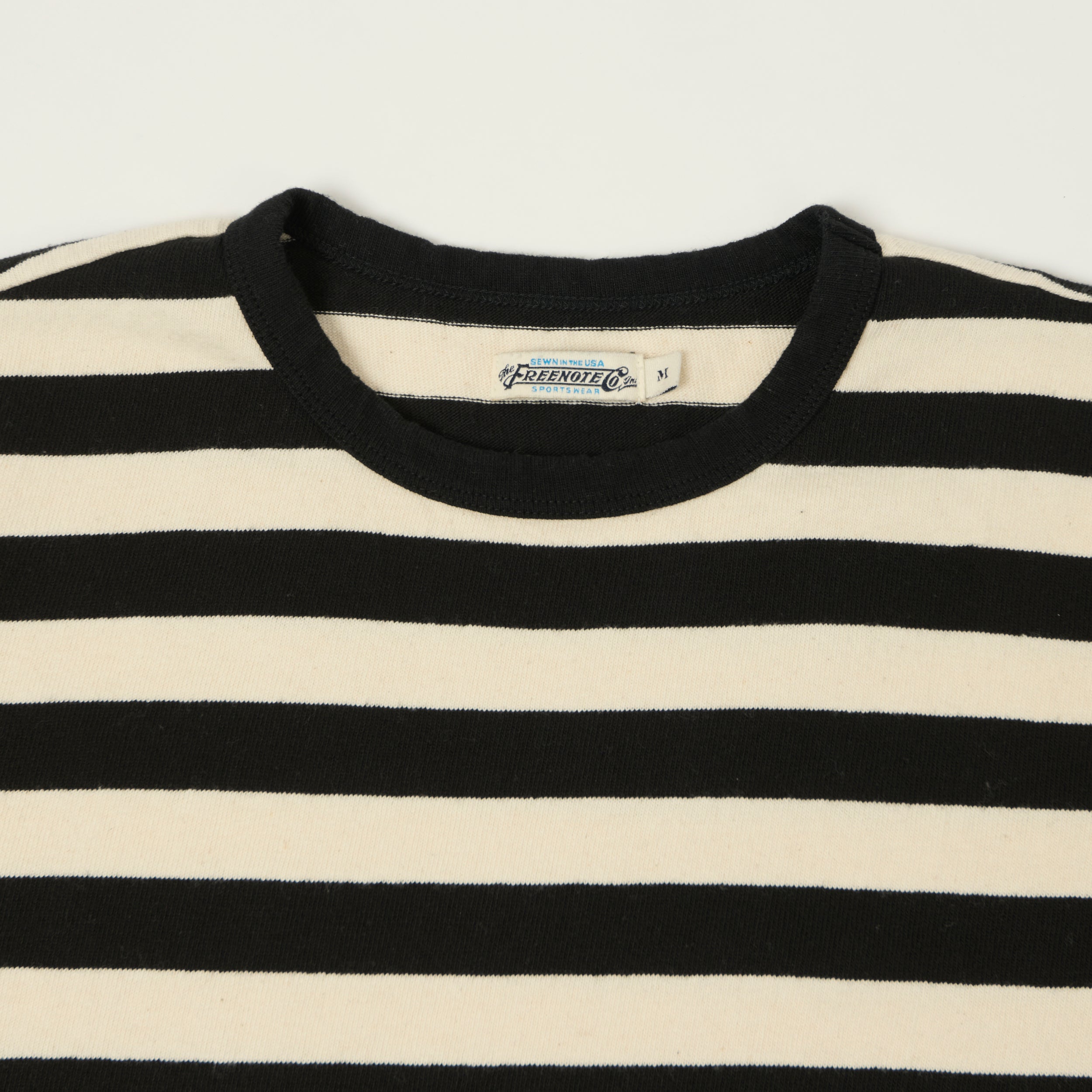 Freenote Cloth 'Shifter' Striped Tee - Off White/Black
