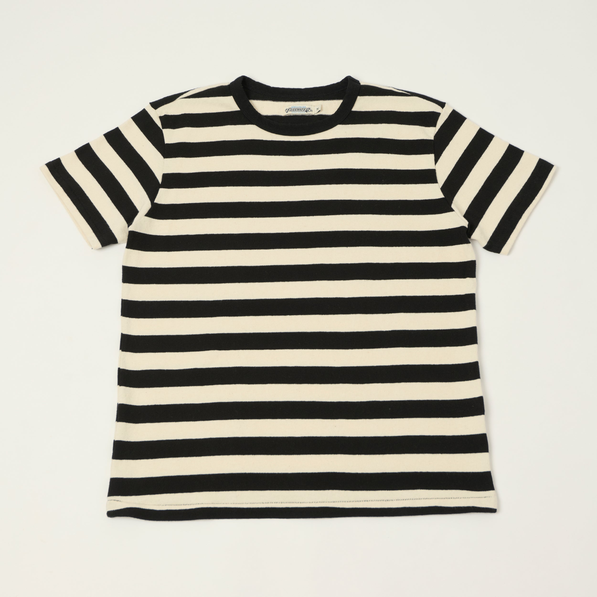 Freenote Cloth 'Shifter' Striped Tee - Off White/Black