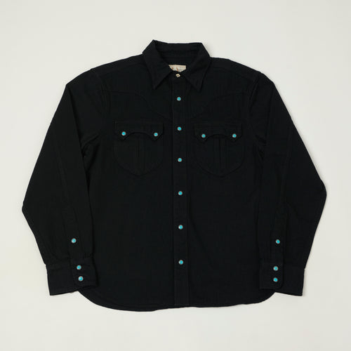 Freenote Cloth 'Sinclair' Denim Western Shirt - Black
