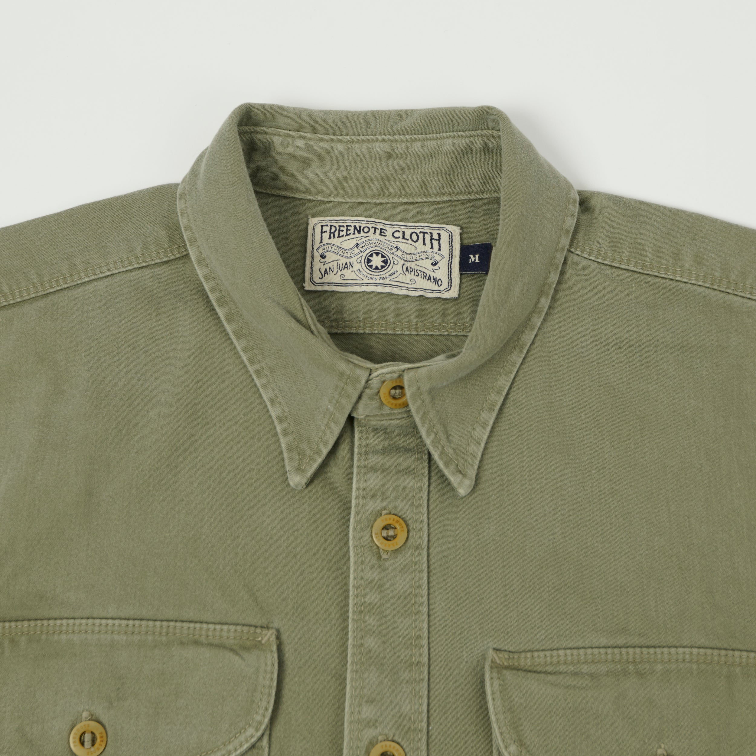Freenote Cloth Sateen Work Shirt - Green