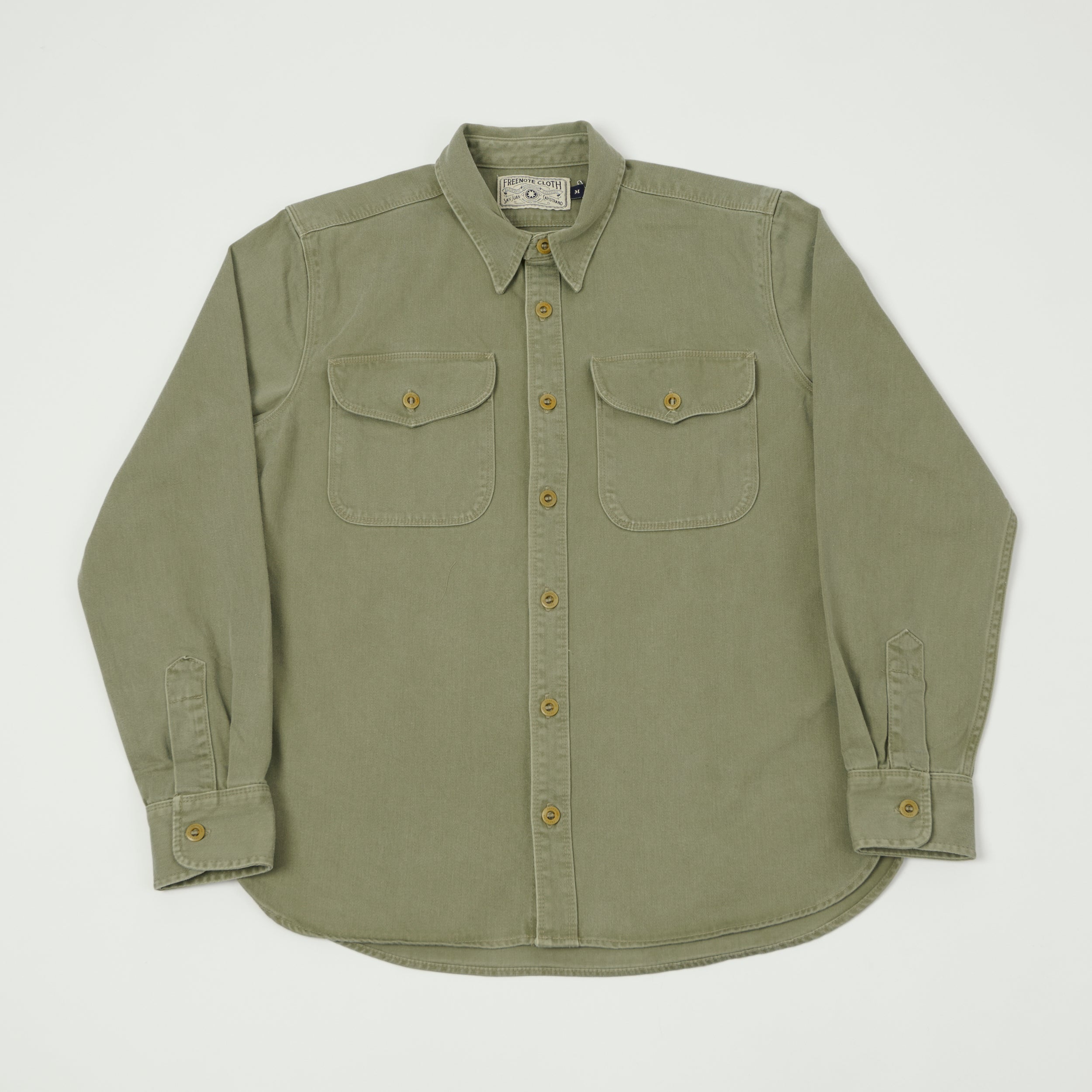 Freenote Cloth Sateen Work Shirt - Green