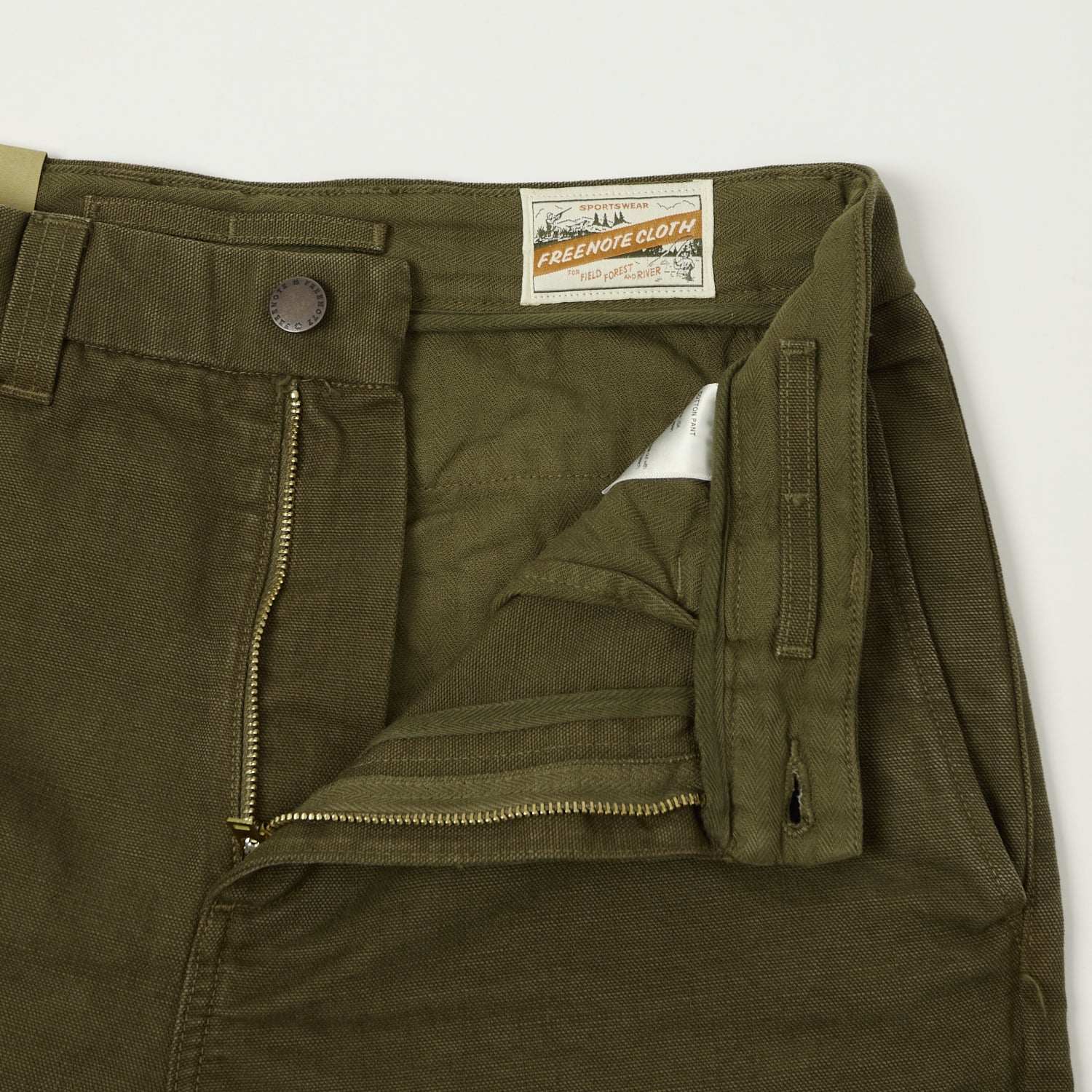 Freenote Cloth Heavyweight 14oz Slub Deck Pant - Army Green