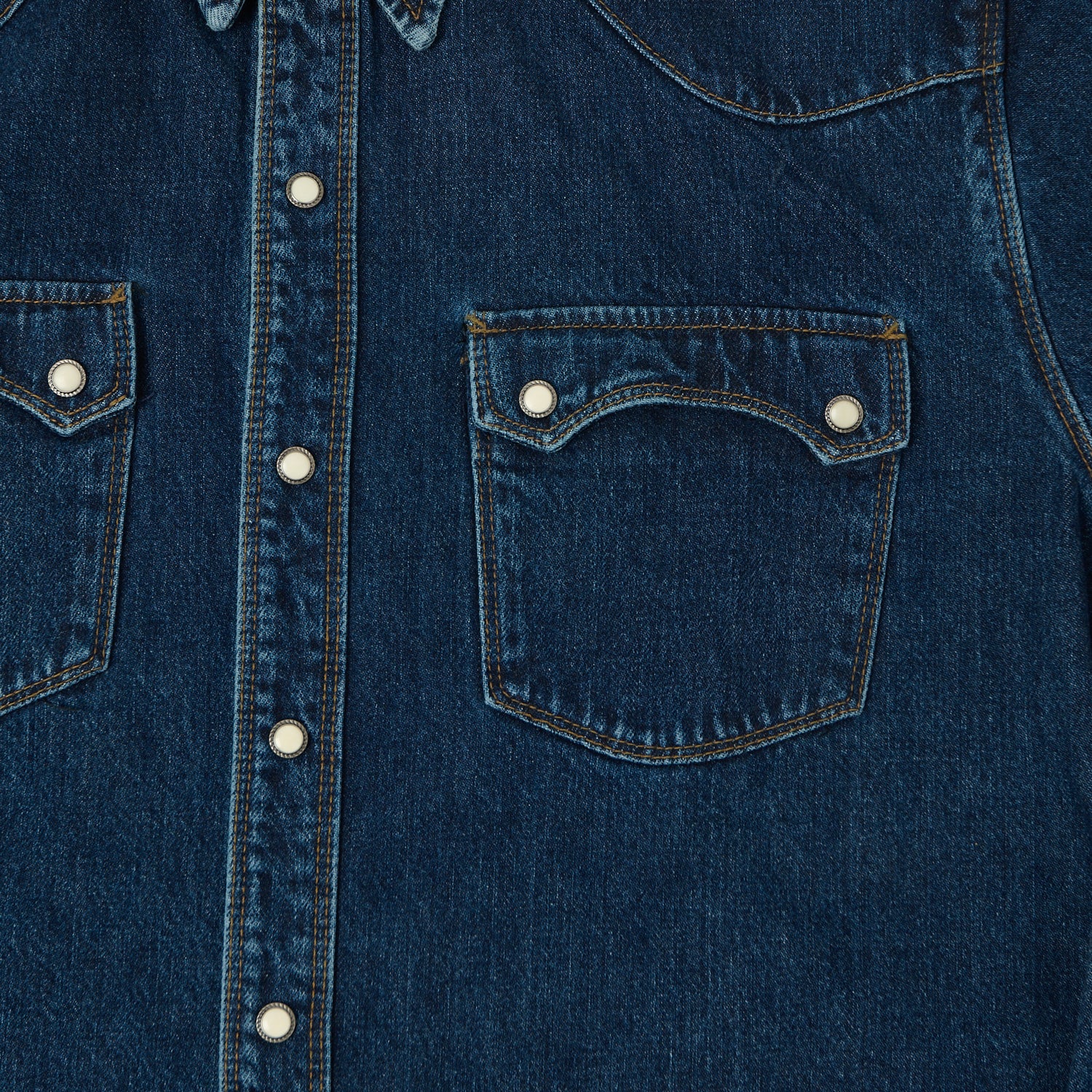 Freenote Cloth 'Modern' 11oz Denim Western Shirt - Stone Wash