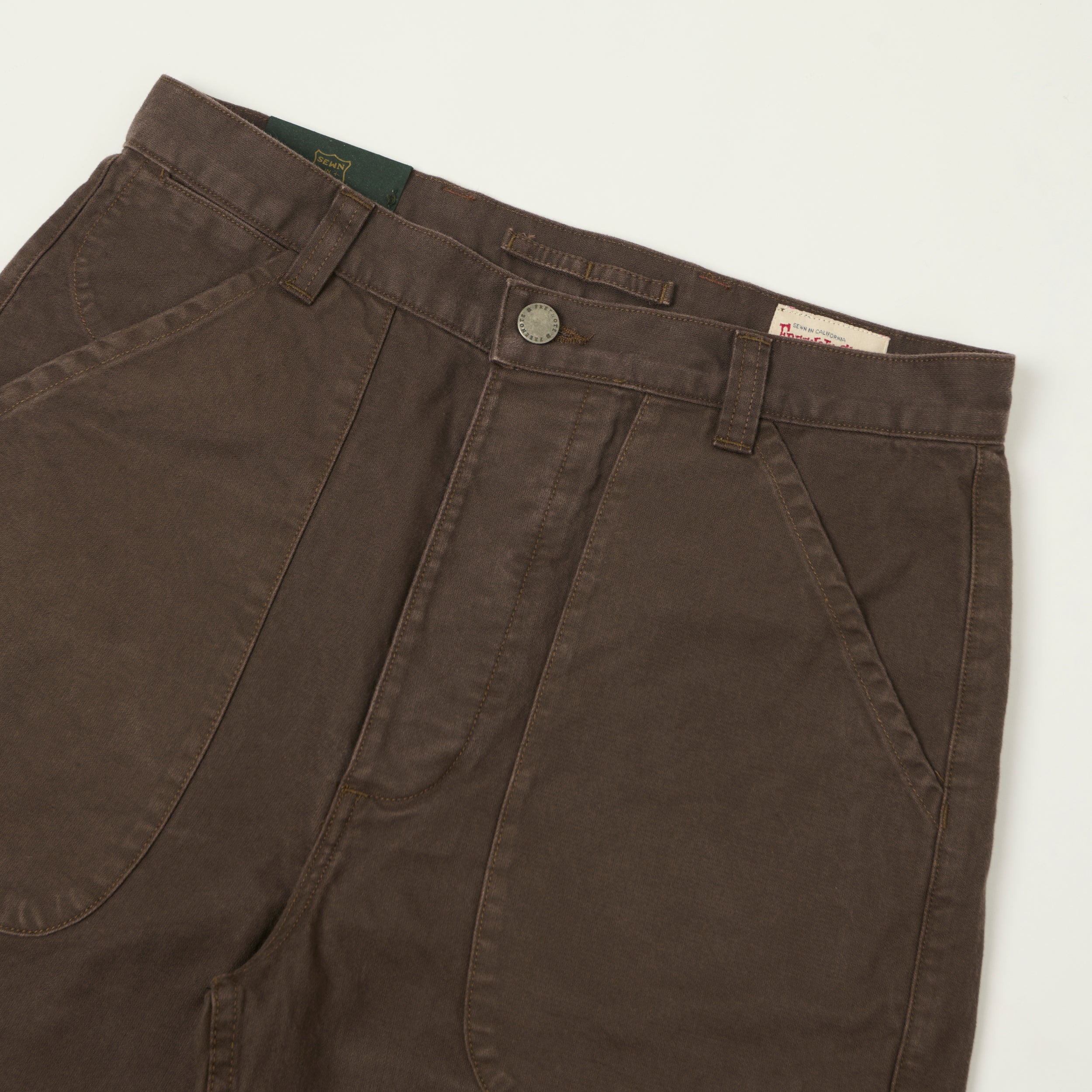 Freenote Cloth 'Vagabond' Fatigue Short - Bark