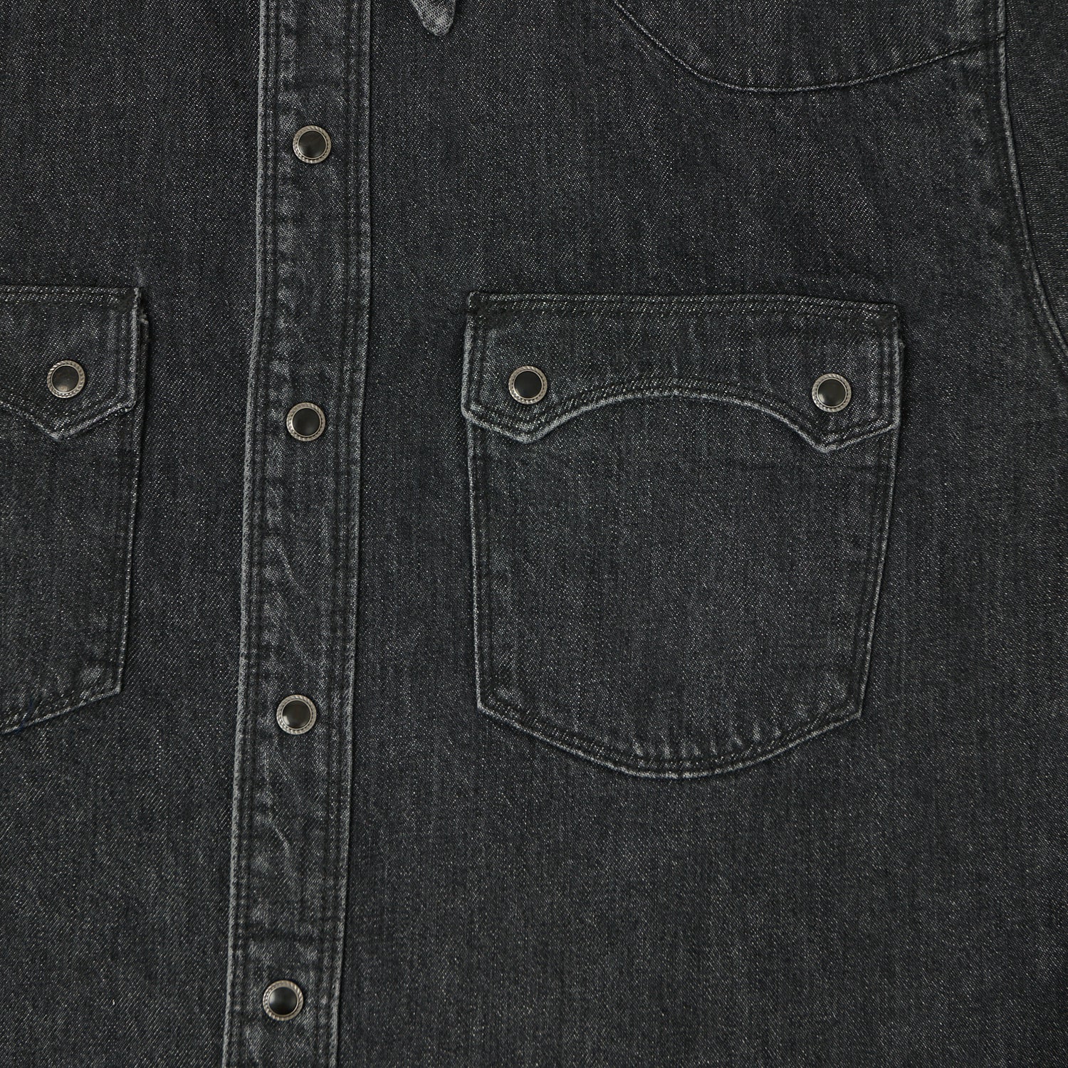 Freenote Cloth 'Modern' 11oz Denim Western Shirt - Black Stone Wash