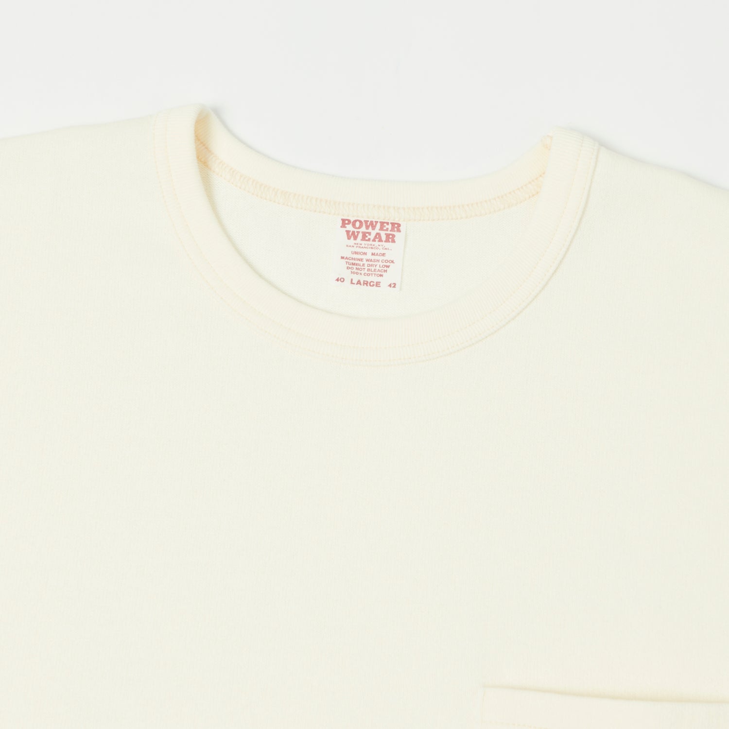 Freewheelers & Co Power Wear Short Sleeve Pocket Tee - Off White