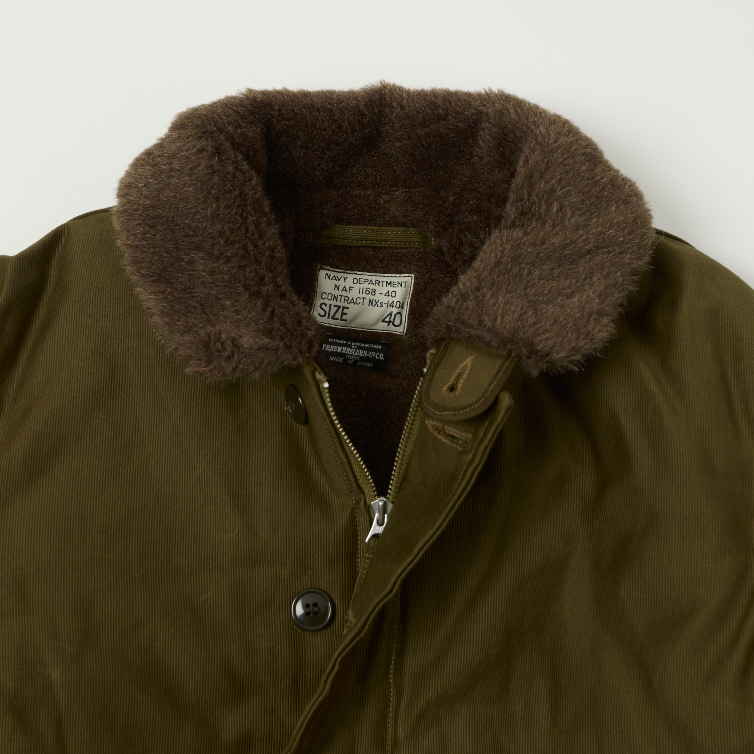 Freewheelers & Co 1940's Type N-1 Deck Jacket - Dark Khaki/Beige