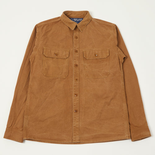 Freewheelers & Co Great Lakes 'Uplander' L/S Work Shirt - Brown