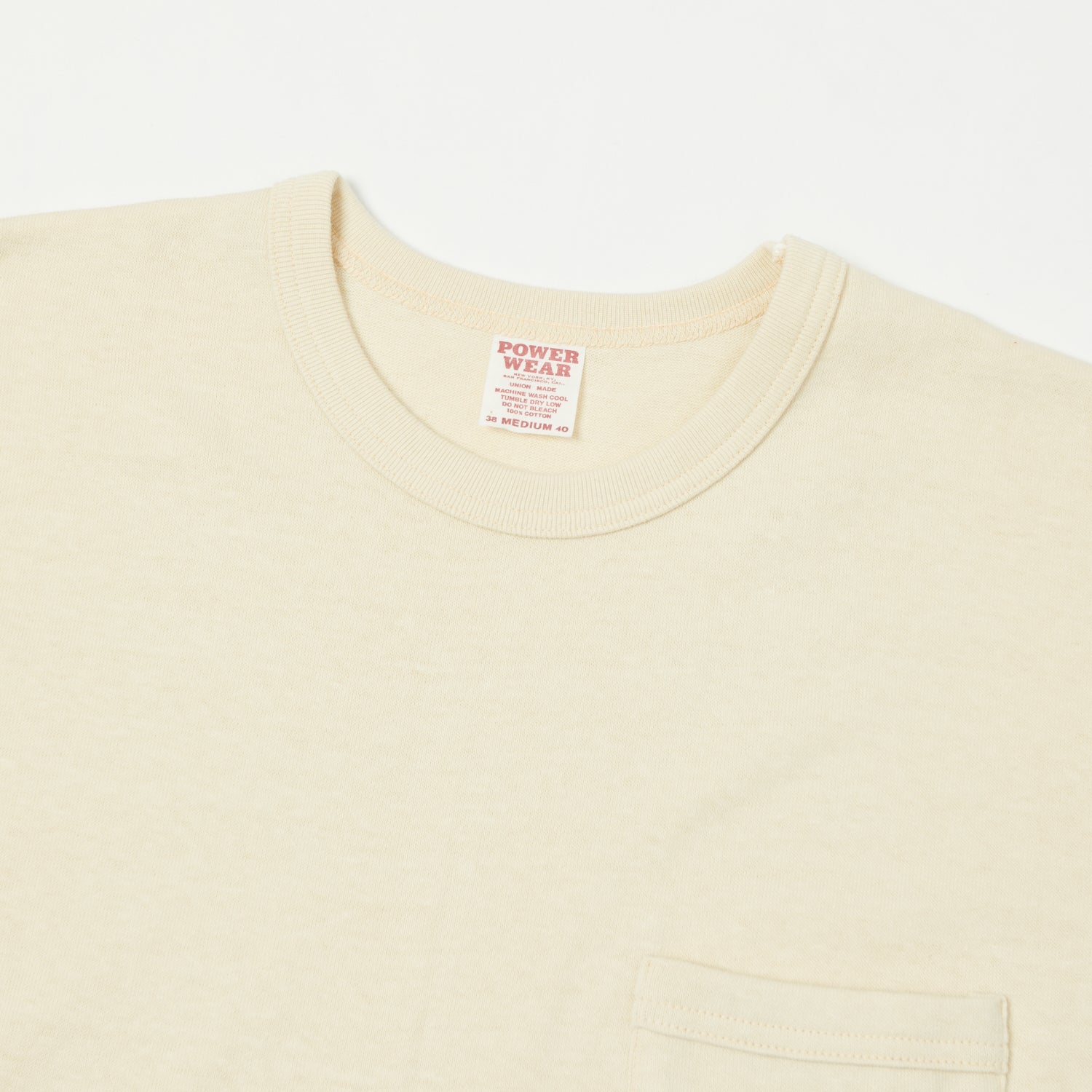 Freewheelers & Co Power Wear Short Sleeve Pocket Tee - Straw Cream