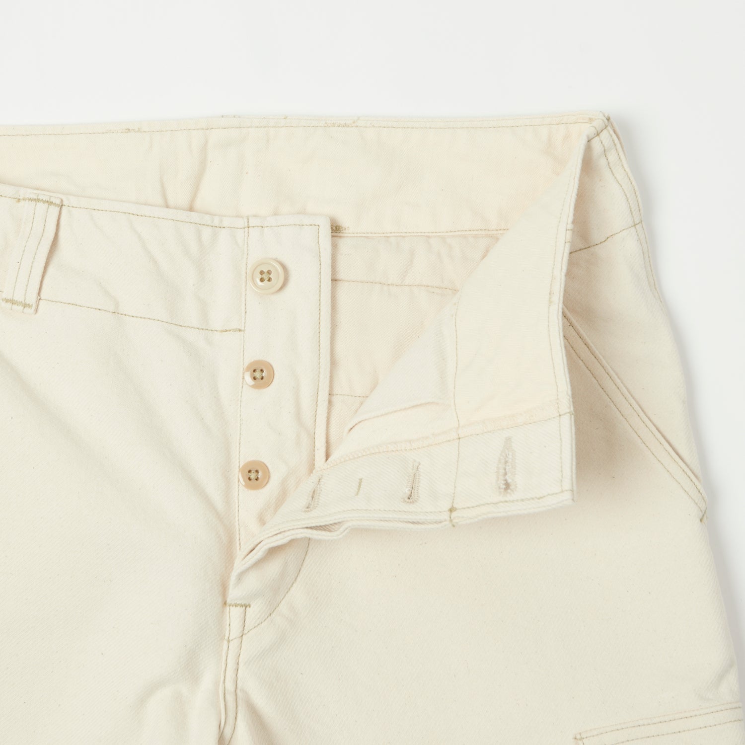 Freewheelers & Co Aviators Trouser - Yarn-Dyed Raw White