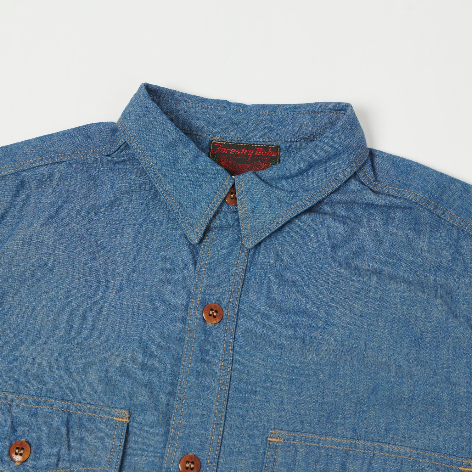 Freewheelers & Co Great Lakes 'Skid Row' Chambray Shirt - Indigo