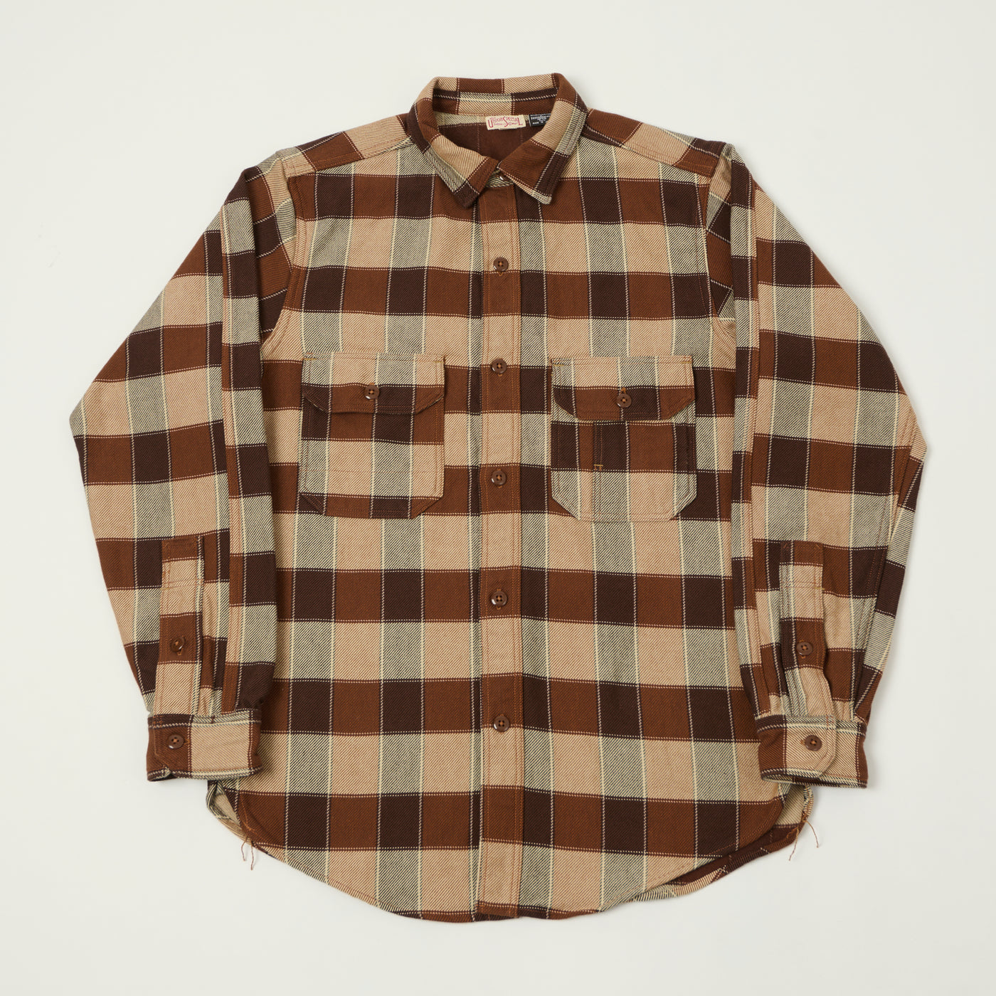 Freewheelers & Co Union Special Overalls 'Birner' Mechanic Shirt - Brown