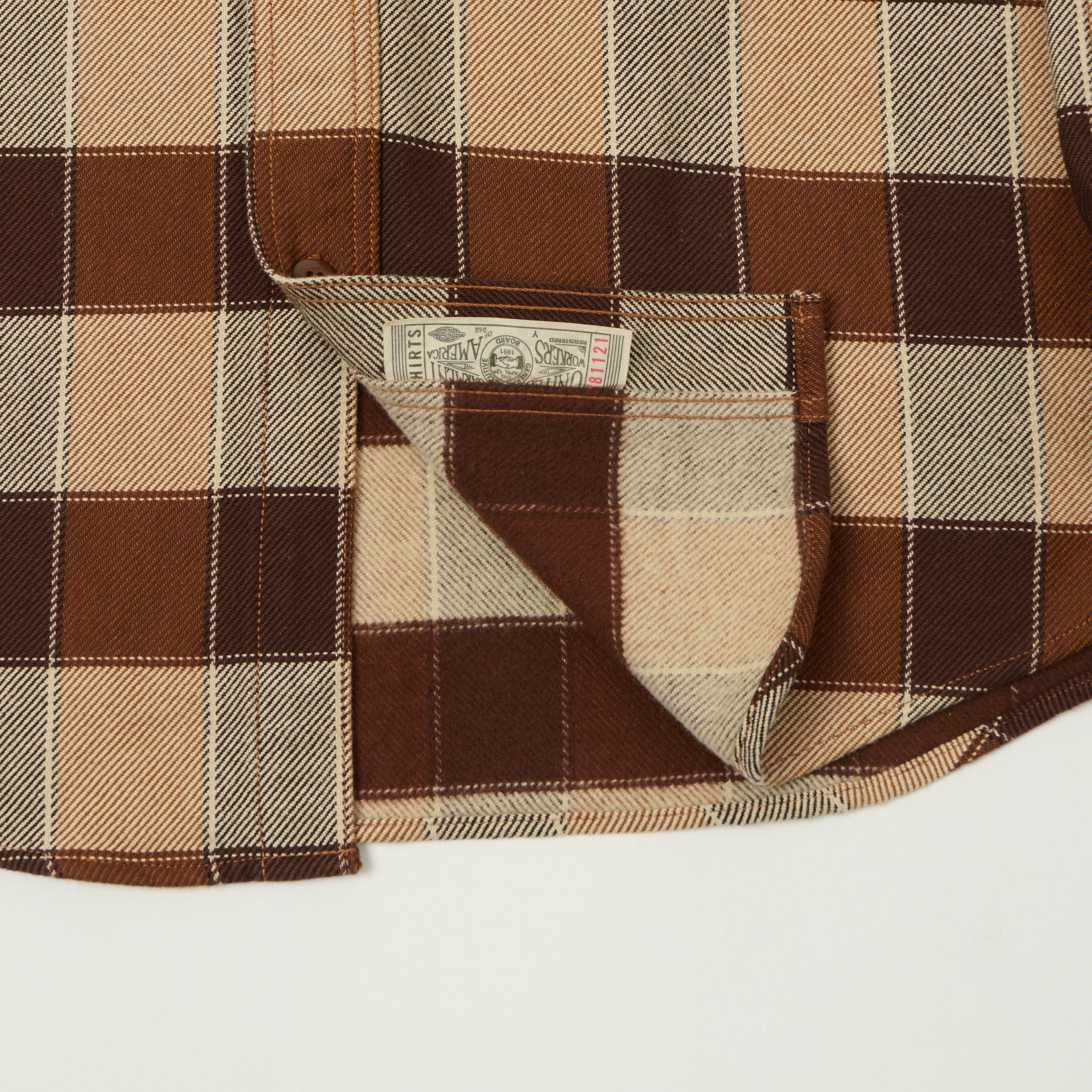 Freewheelers & Co Union Special Overalls 'Birner' Mechanic Shirt - Brown