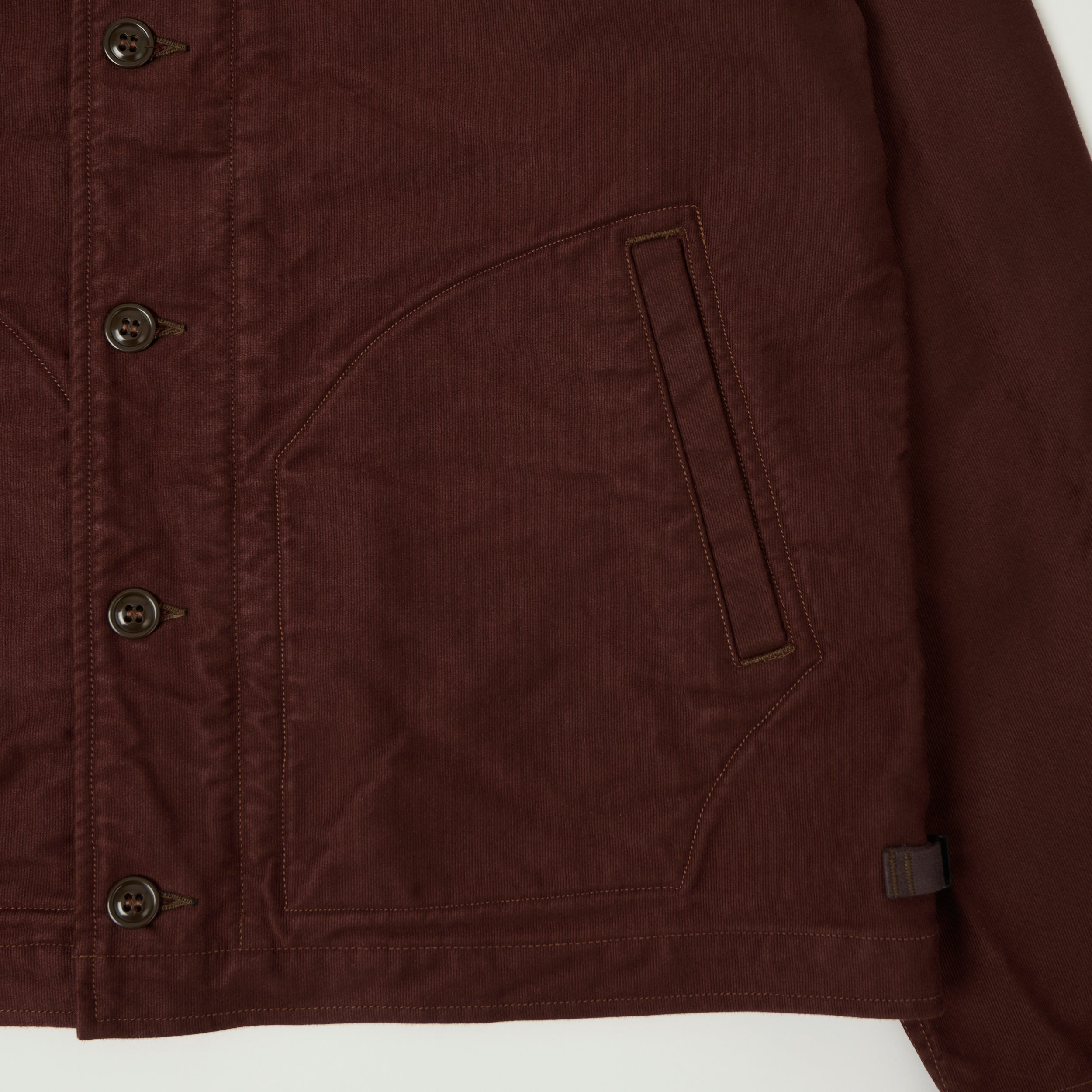 Freewheelers & Co Deck Worker Jacket - Dark Red Brown